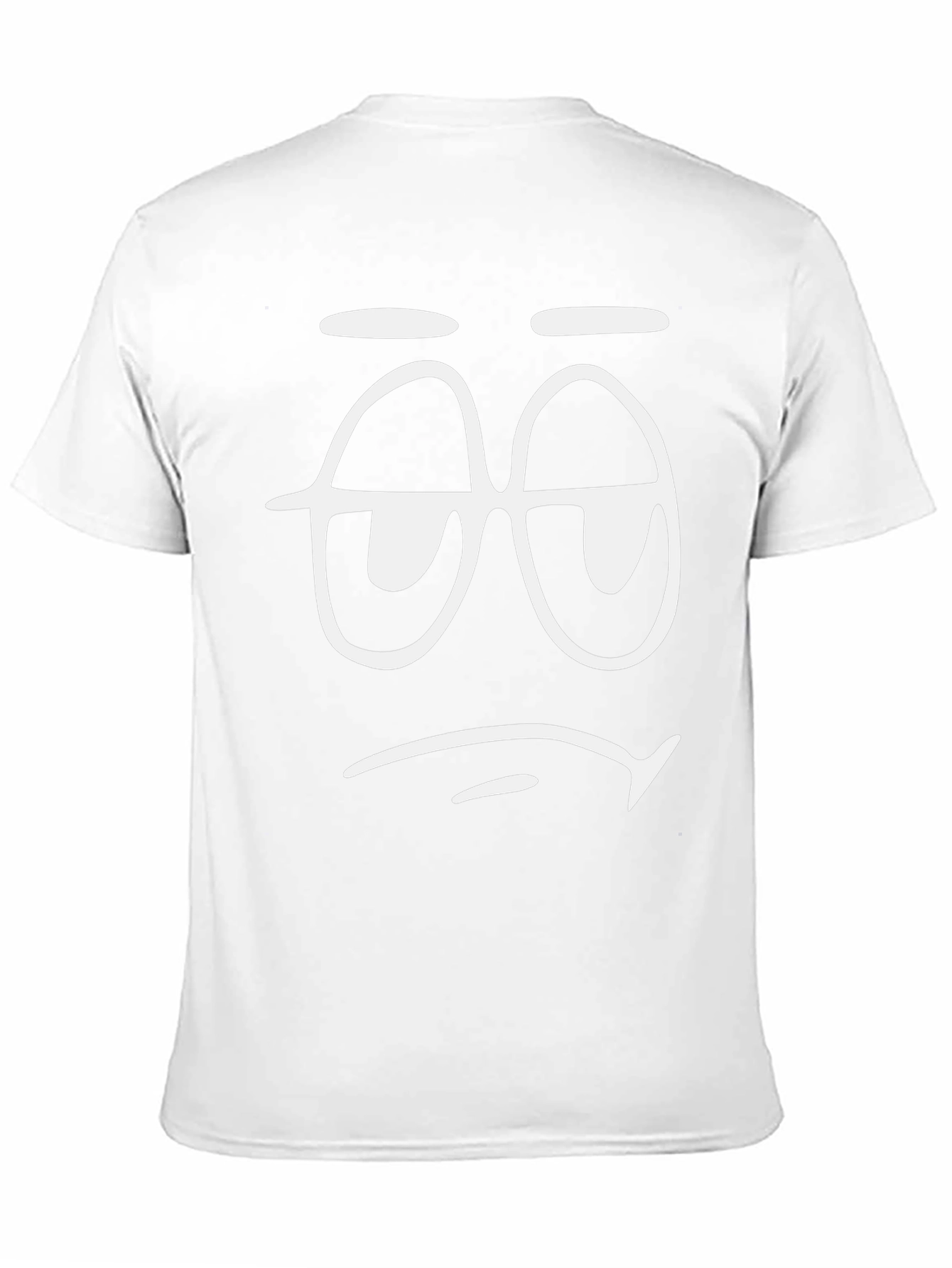 Sleepy Face Graphic T-Shirt - Black Cotton Tee