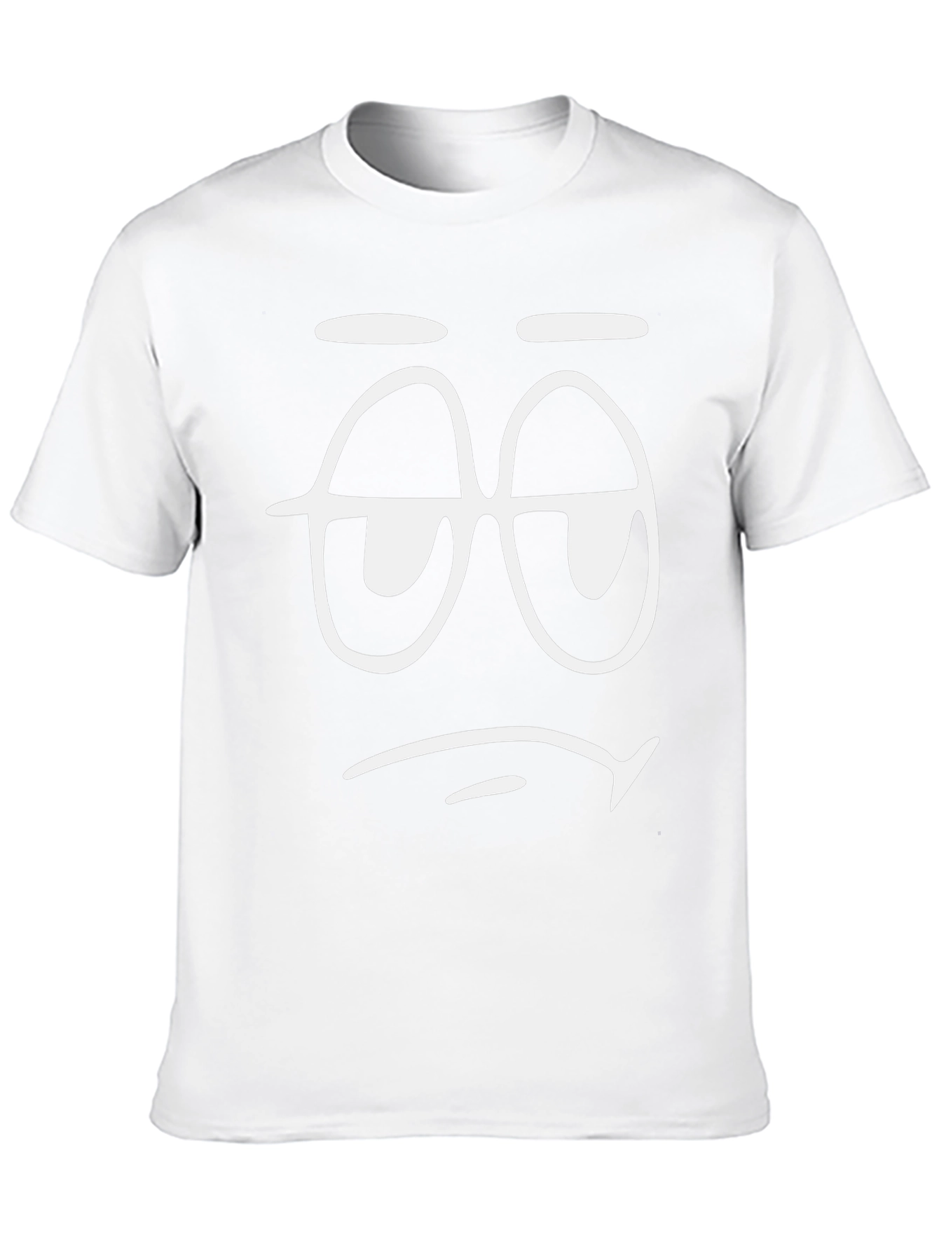 Sleepy Face Graphic T-Shirt - Black Cotton Tee