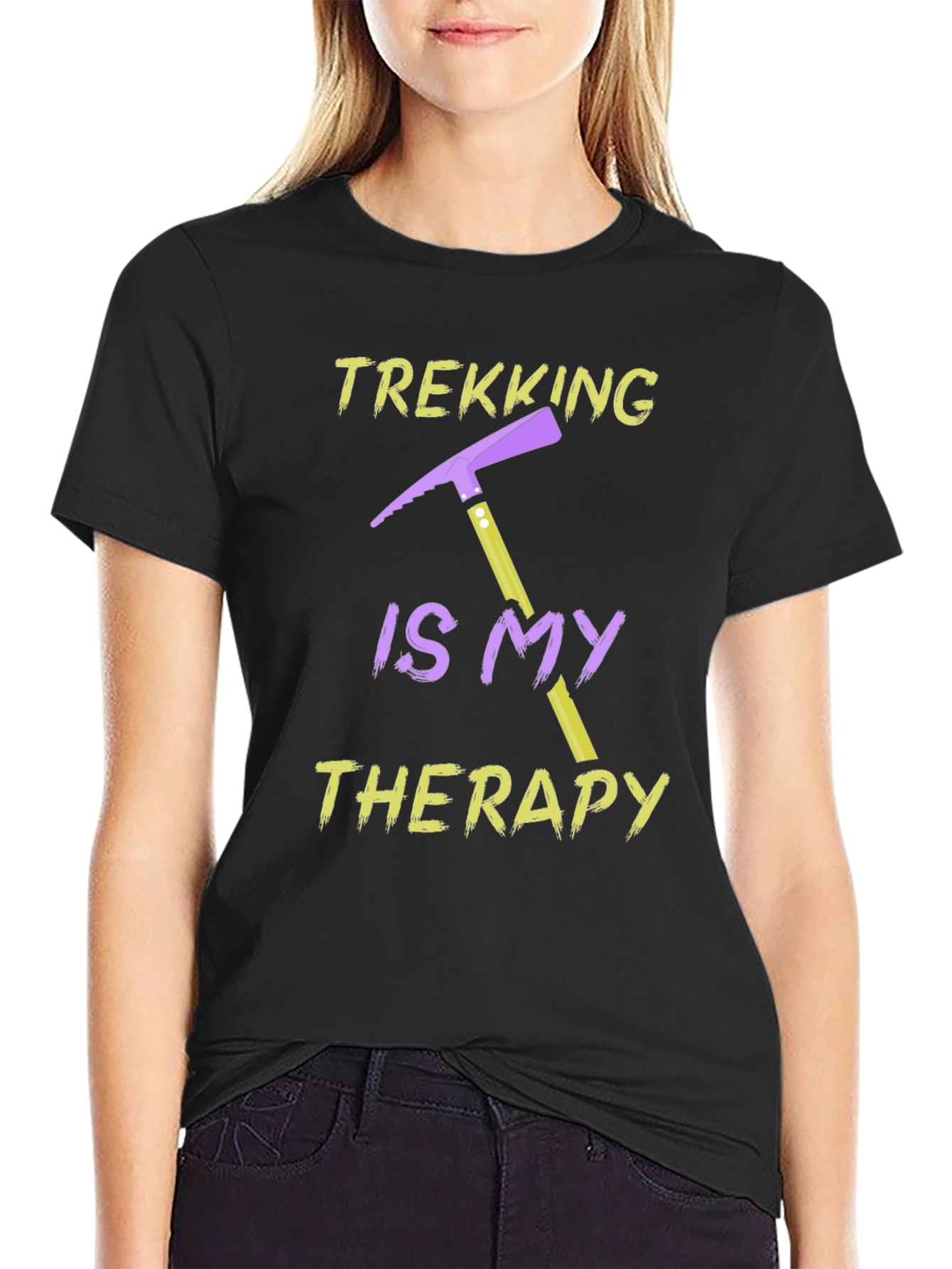 Trekking Is My Therapy Graphic T-Shirt