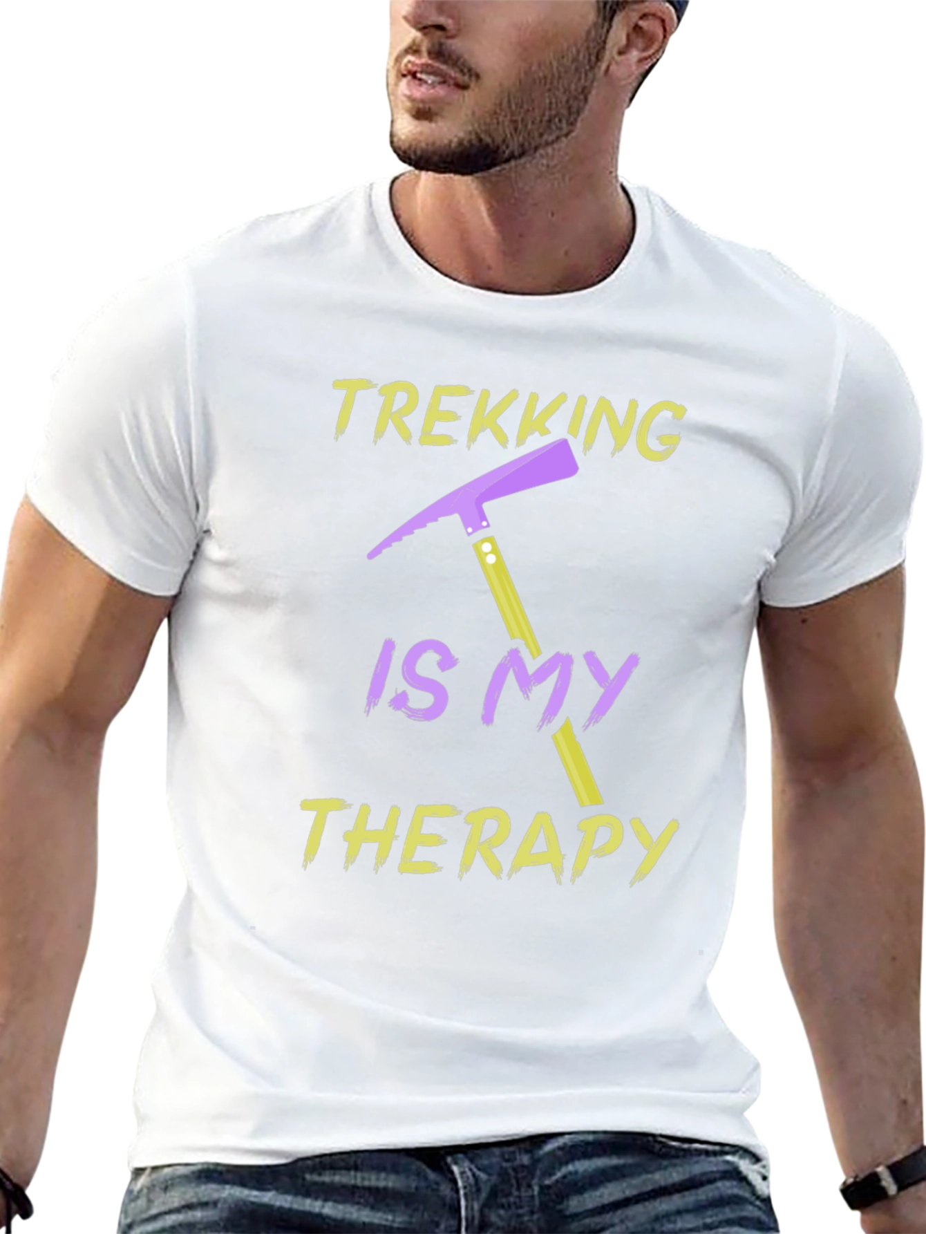 Trekking Is My Therapy Graphic T-Shirt