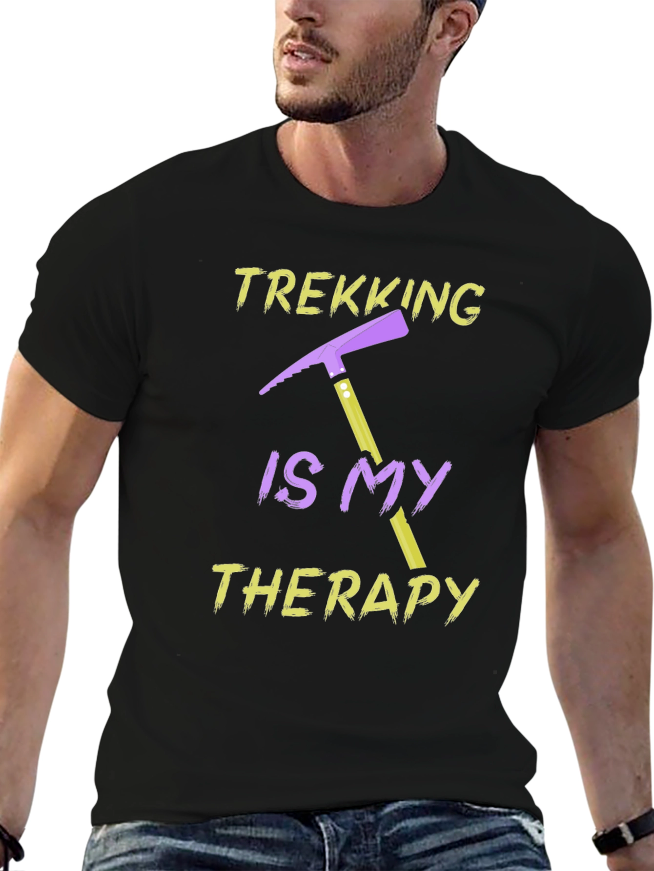 Trekking Is My Therapy Graphic T-Shirt