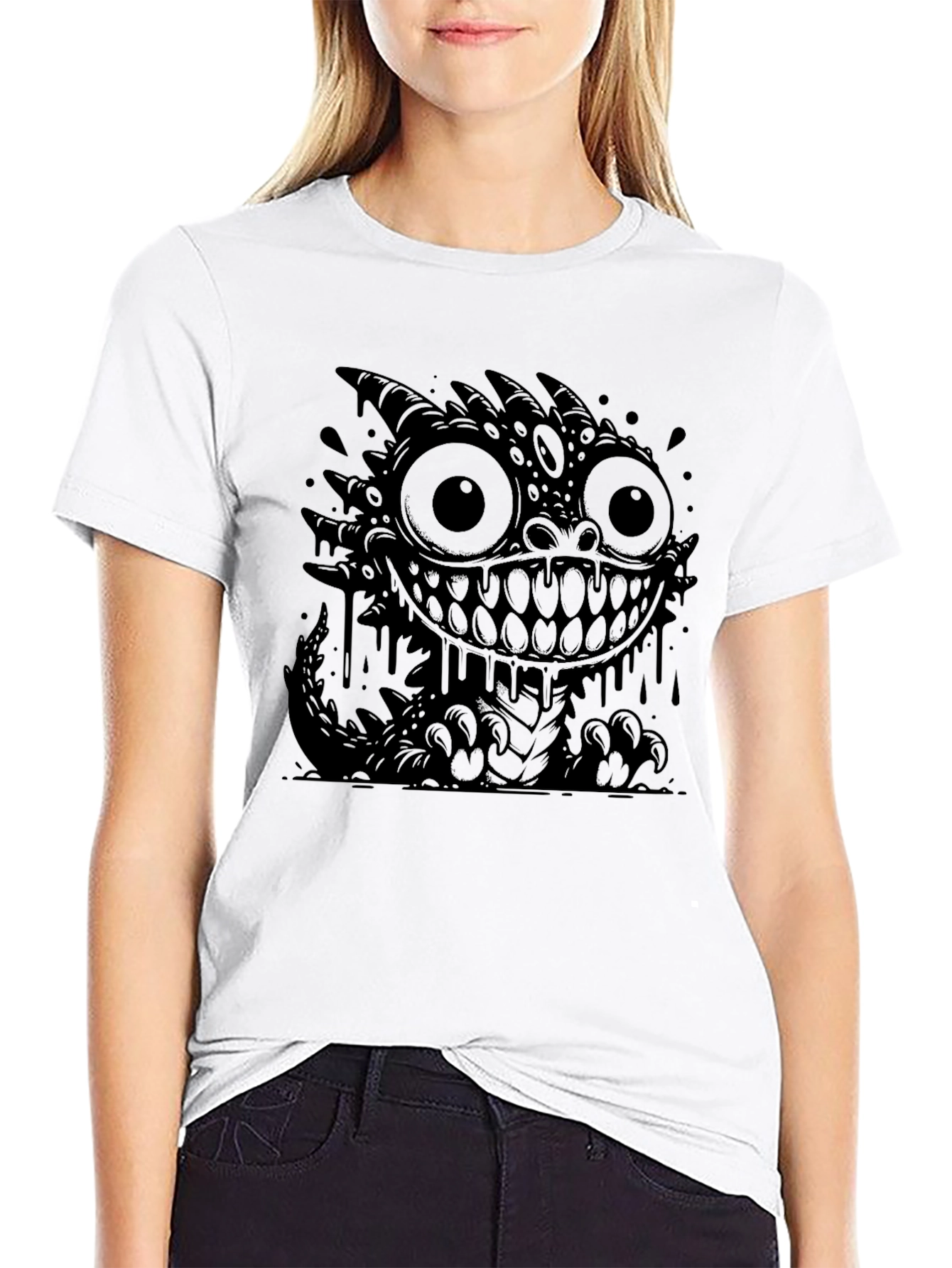 Monster Graphic Black T-Shirt