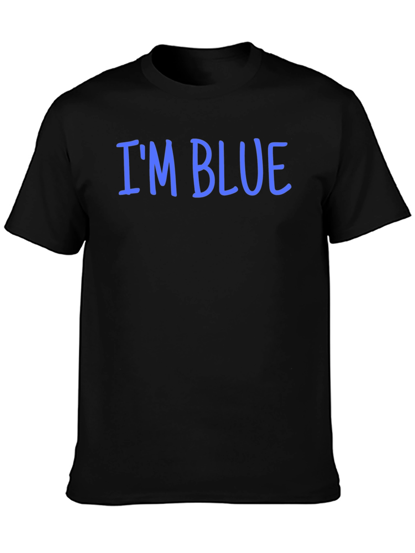 Im Blue Graphic T-Shirt - Black Casual Tee