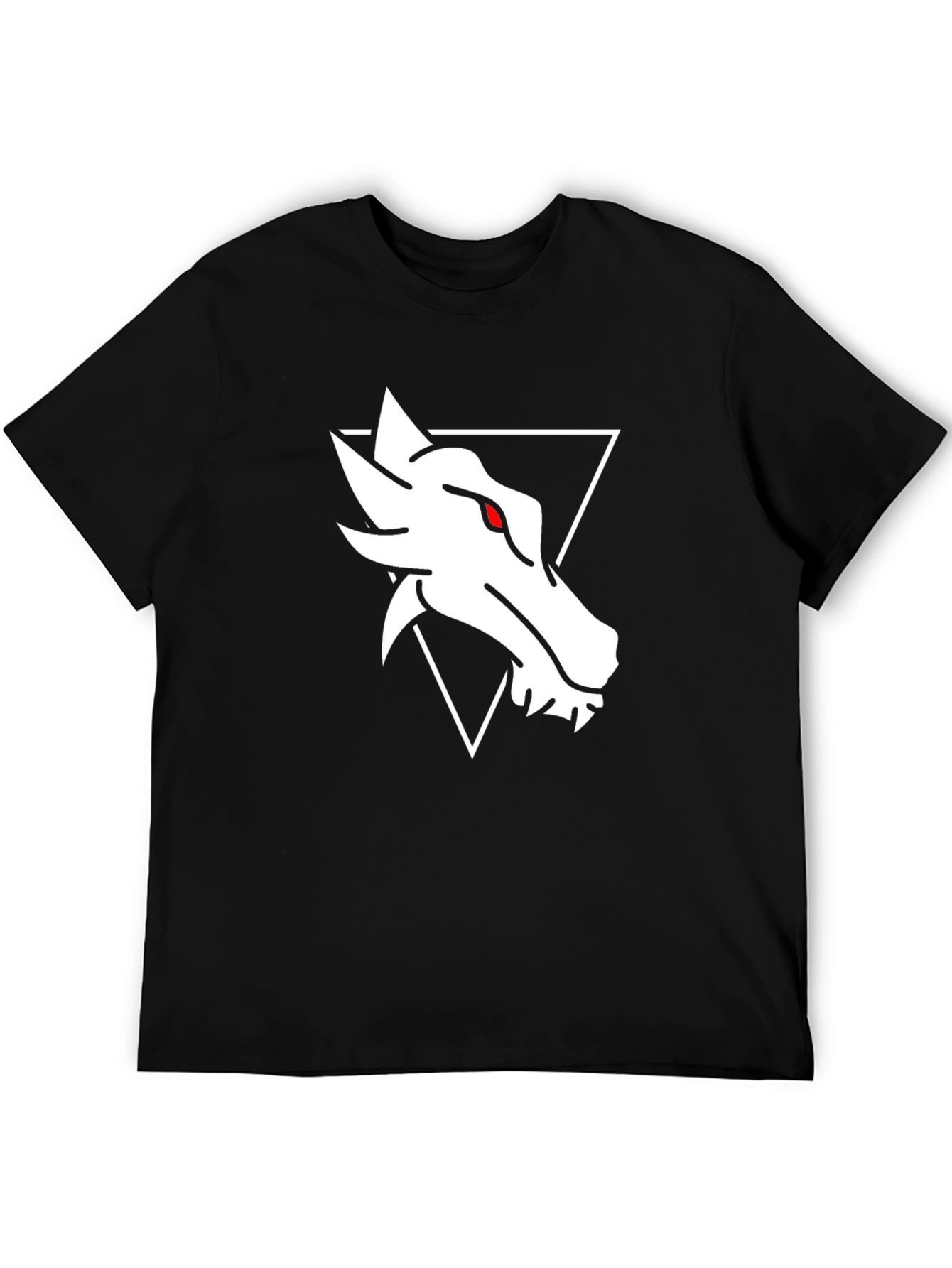 Dragon Head Graphic Tee - Stylish Black Cotton T-Shirt