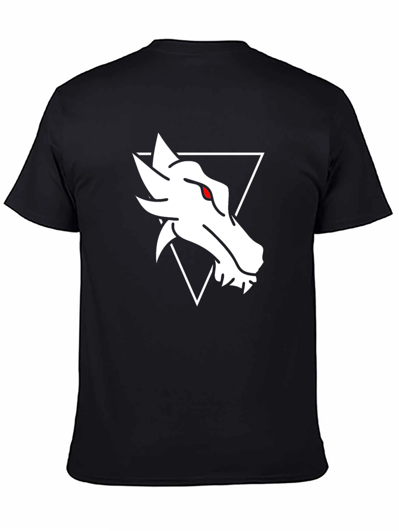 Dragon Head Graphic Tee - Stylish Black Cotton T-Shirt