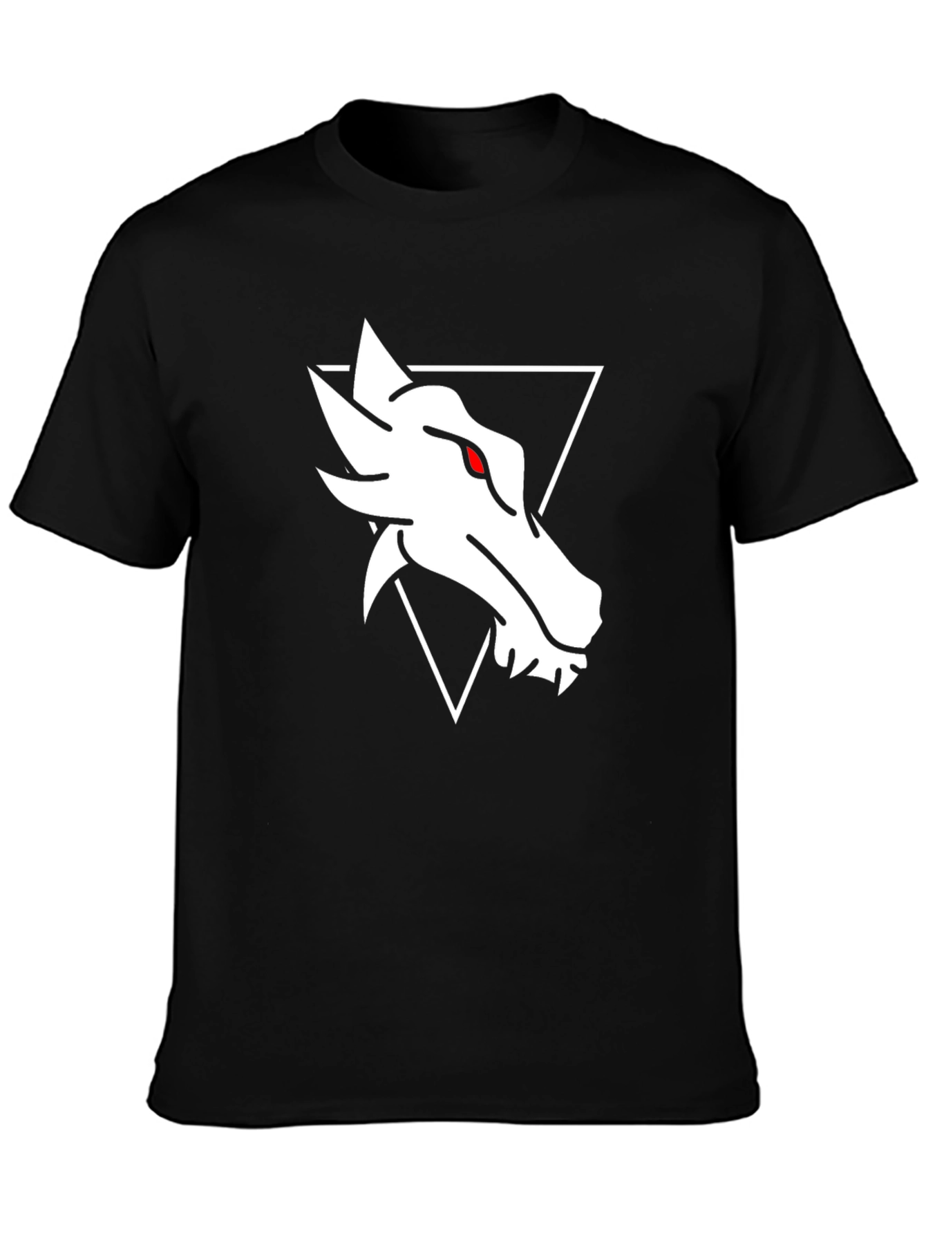 Dragon Head Graphic Tee - Stylish Black Cotton T-Shirt