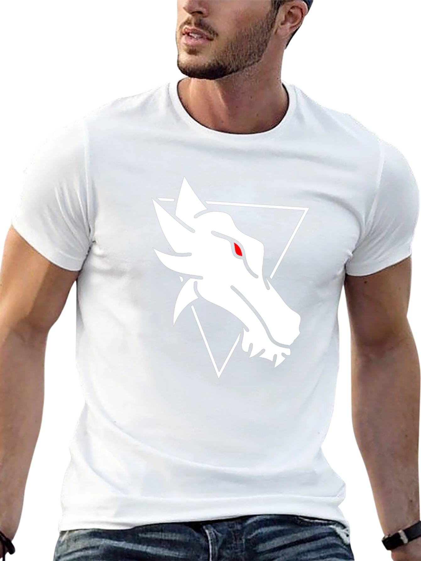 Dragon Head Graphic Tee - Stylish Black Cotton T-Shirt