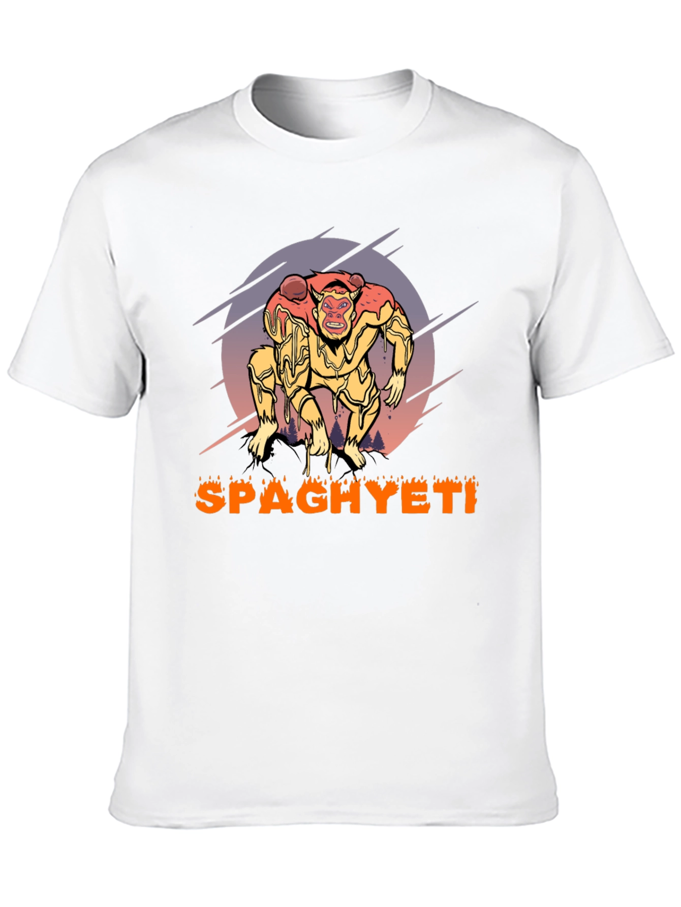 Spaghyeti T-Shirt - Spaghetti Monster Ape Graphic Tee