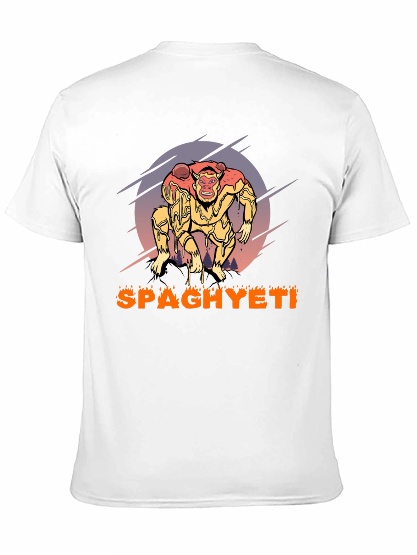 Spaghyeti T-Shirt - Spaghetti Monster Ape Graphic Tee