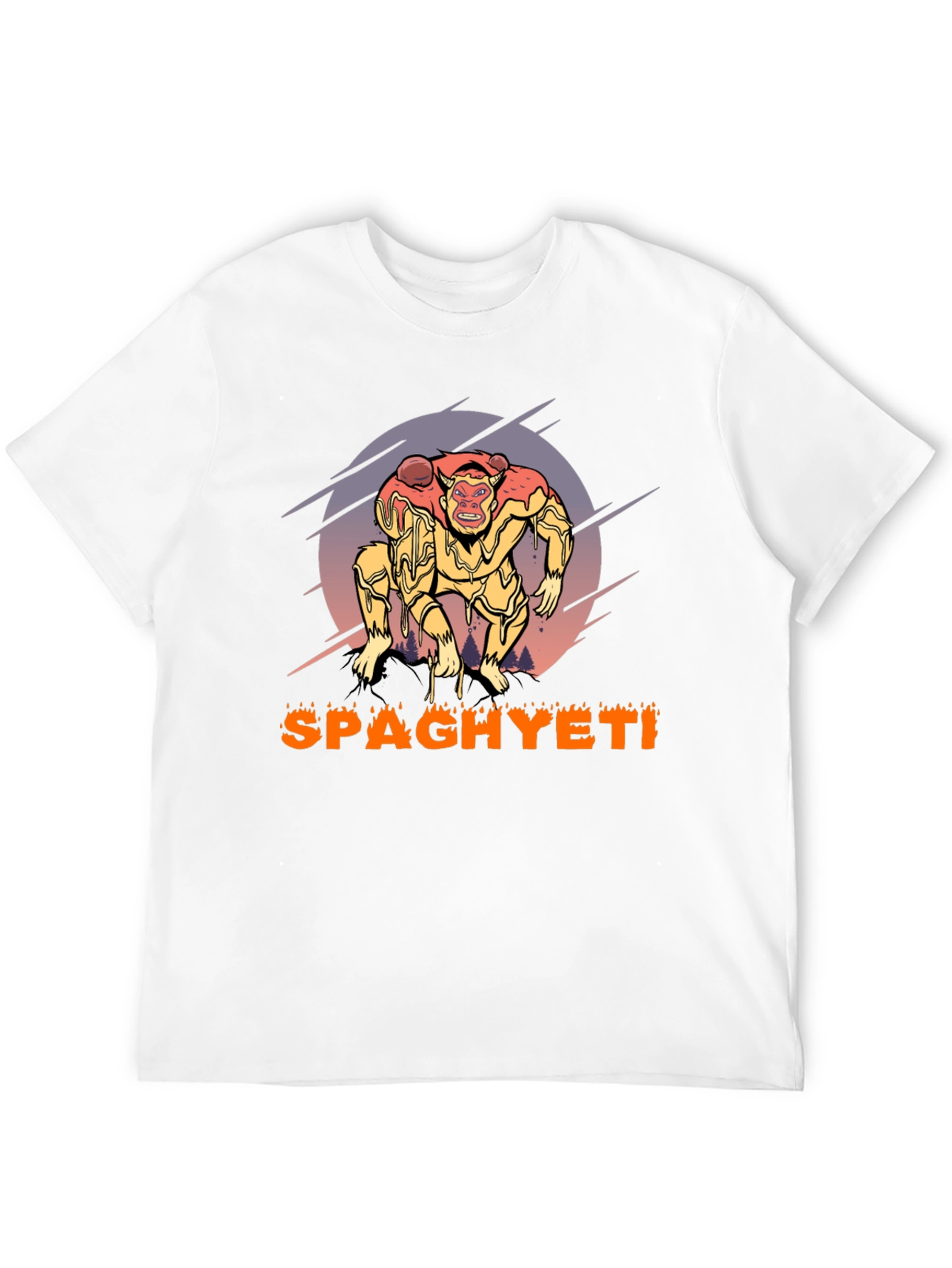 Spaghyeti T-Shirt - Spaghetti Monster Ape Graphic Tee