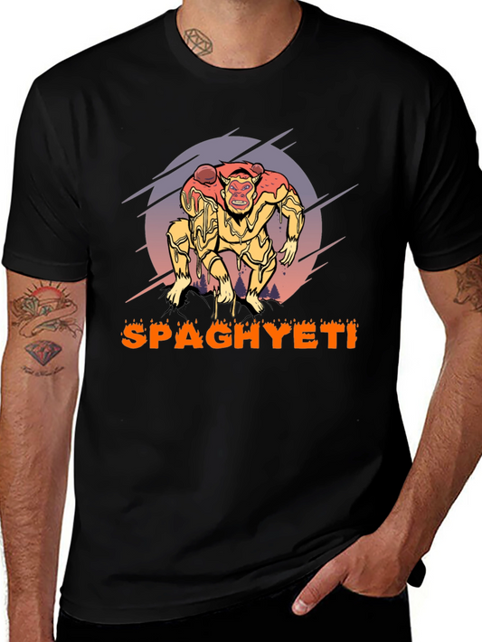 Spaghyeti T-Shirt - Spaghetti Monster Ape Graphic Tee