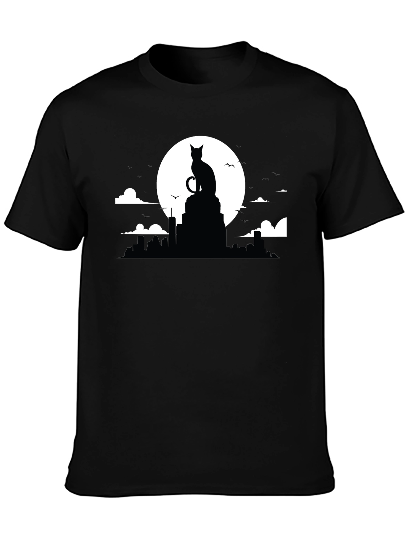 Cat Silhouette Moon T-Shirt