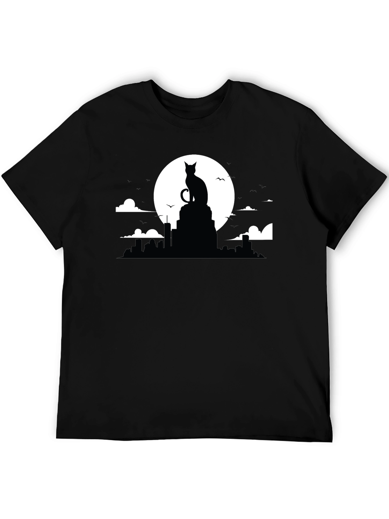 Cat Silhouette Moon T-Shirt