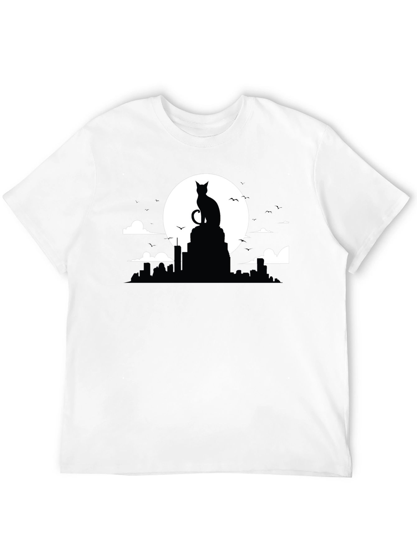 Cat Silhouette Moon T-Shirt