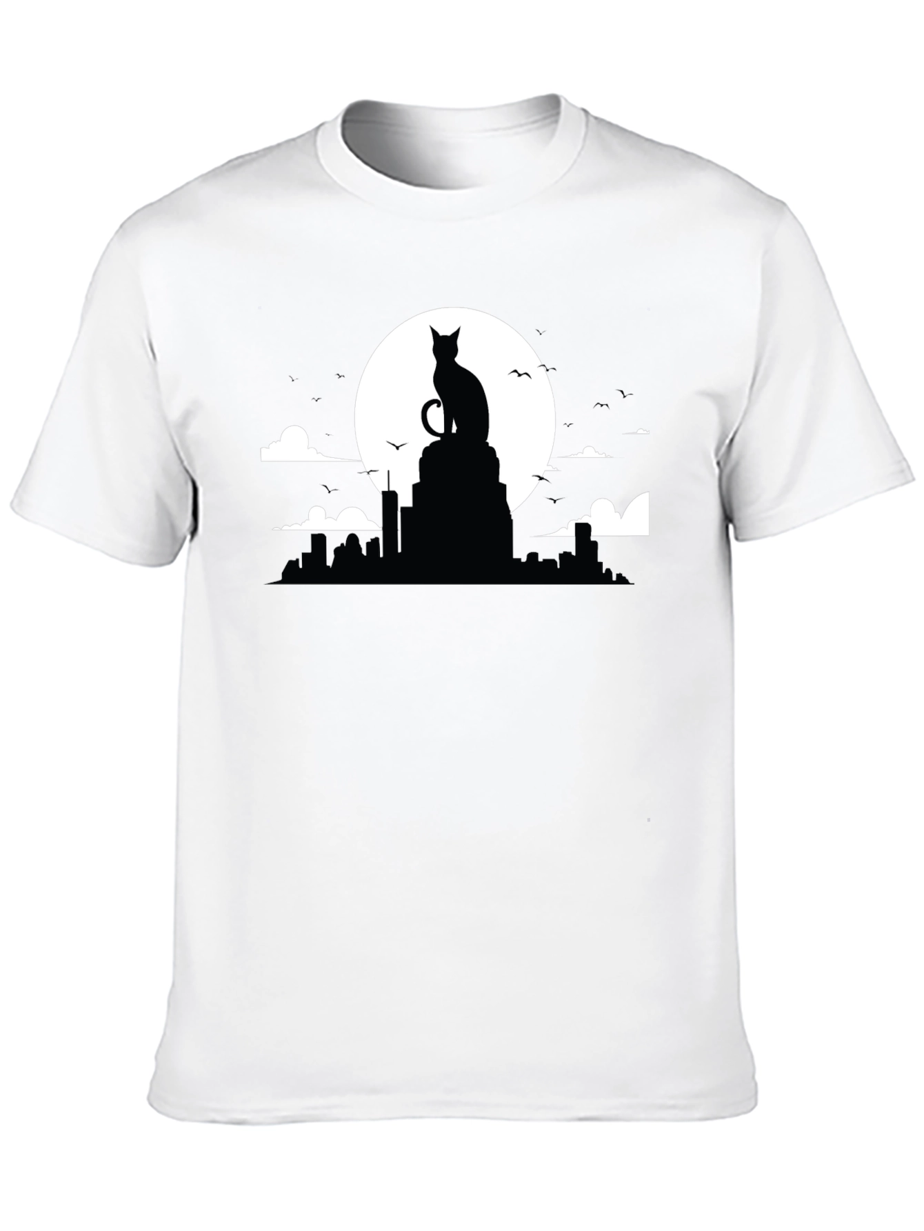 Cat Silhouette Moon T-Shirt