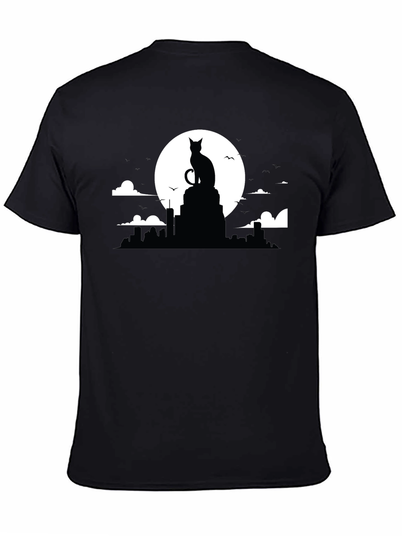 Cat Silhouette Moon T-Shirt