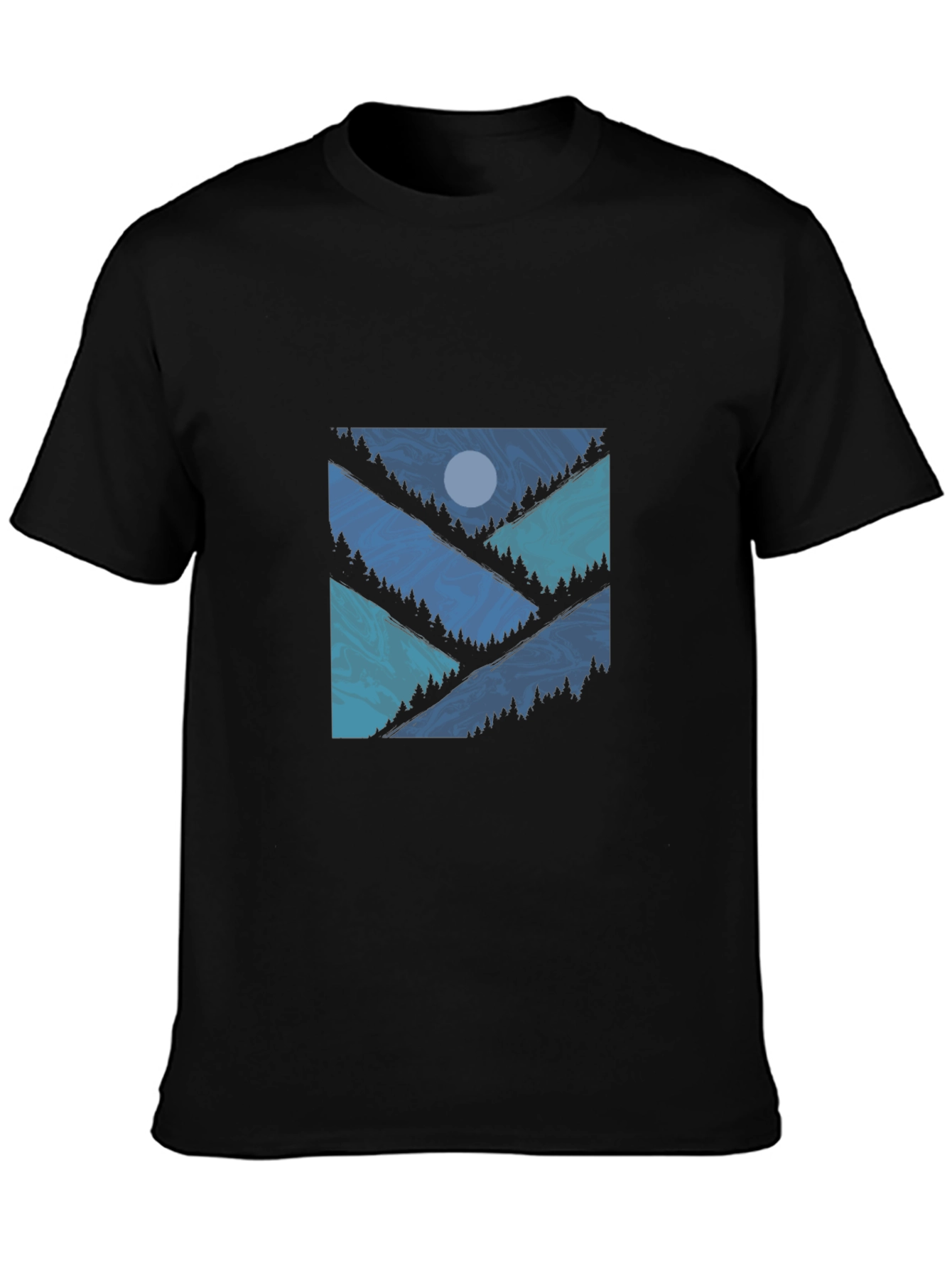 Mountainscape Graphic Tee - Modern Nature Shirt