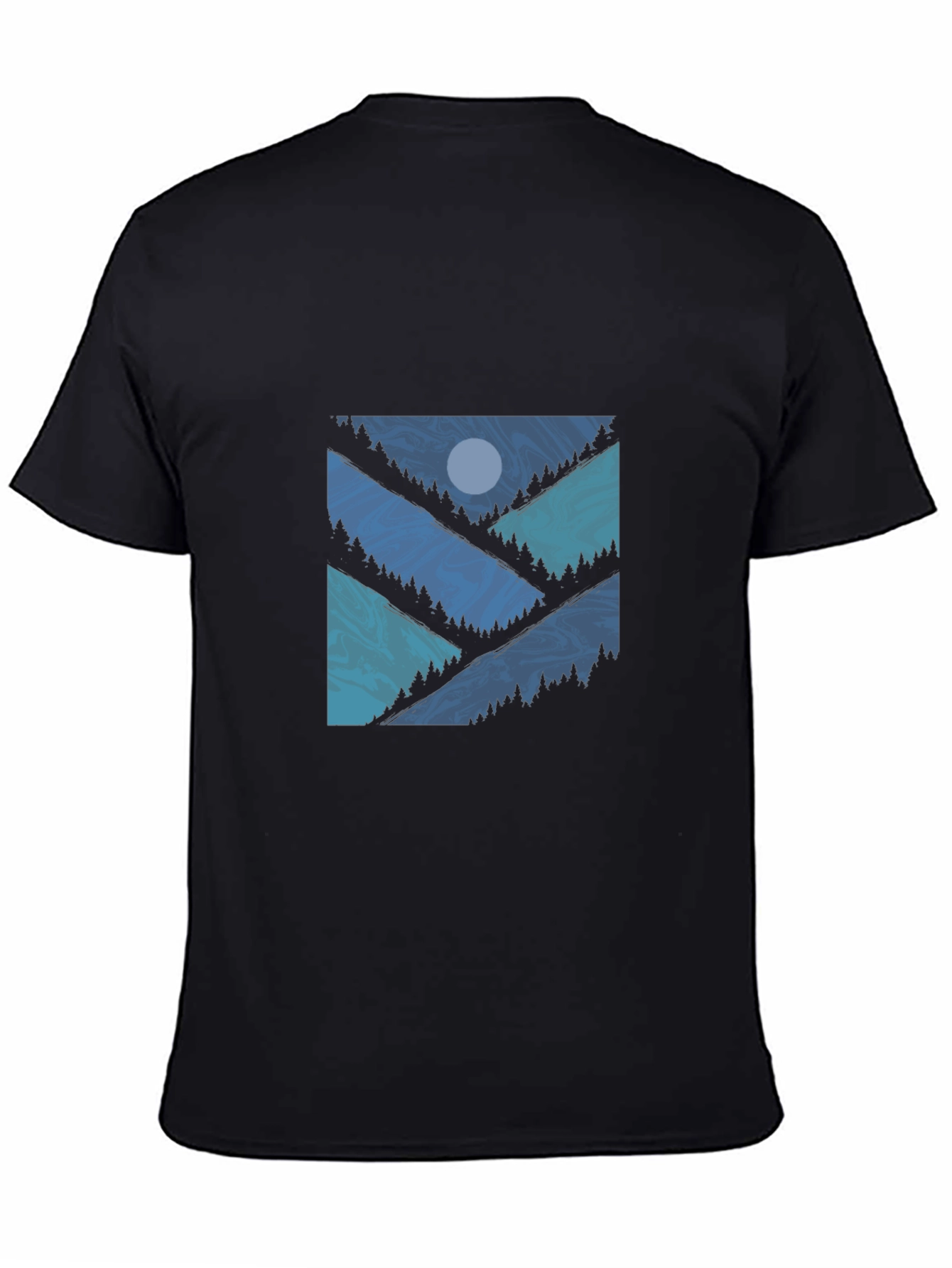 Mountainscape Graphic Tee - Modern Nature Shirt