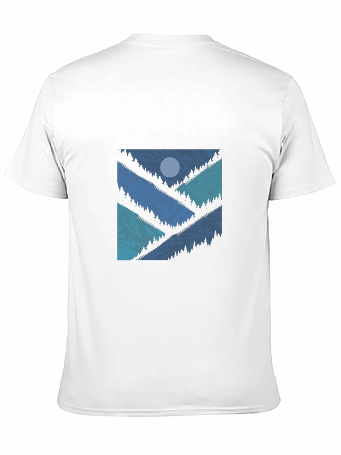 Mountainscape Graphic Tee - Modern Nature Shirt
