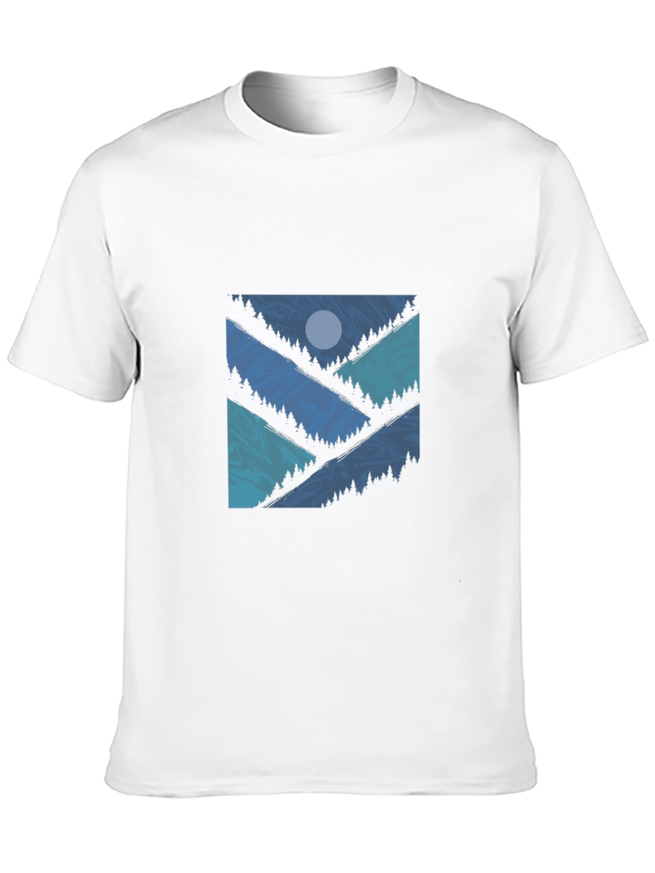 Mountainscape Graphic Tee - Modern Nature Shirt