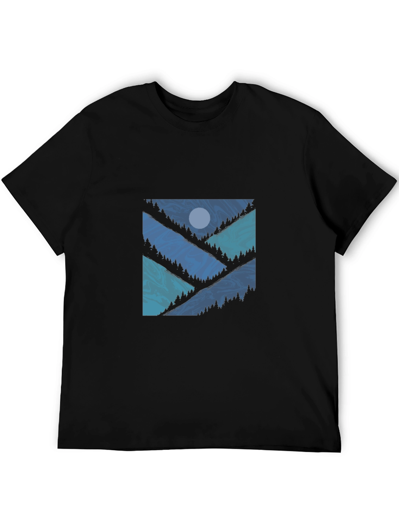 Mountainscape Graphic Tee - Modern Nature Shirt