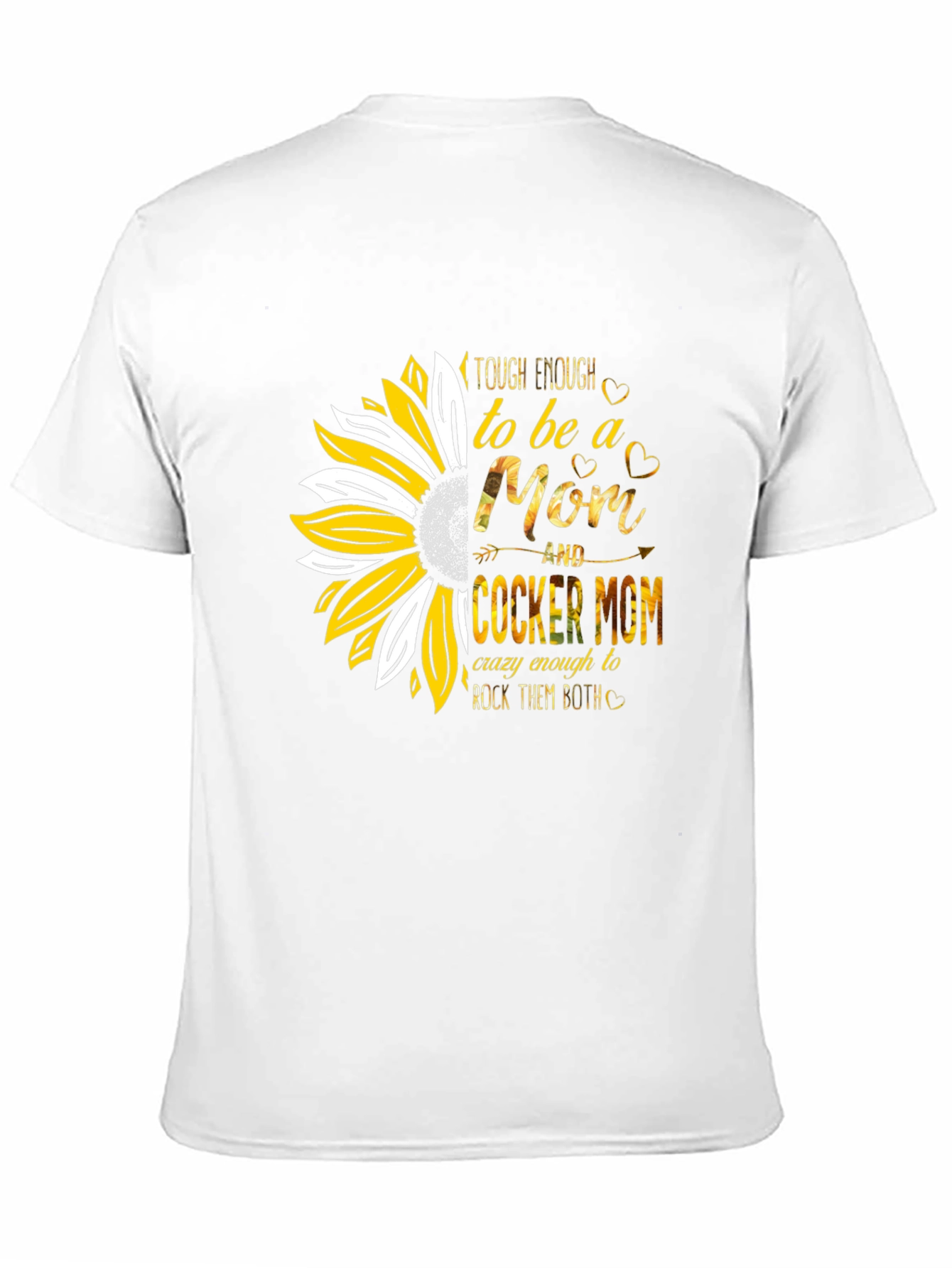 Tough Enough Cocker Mom Sunflower Graphic T-Shirt