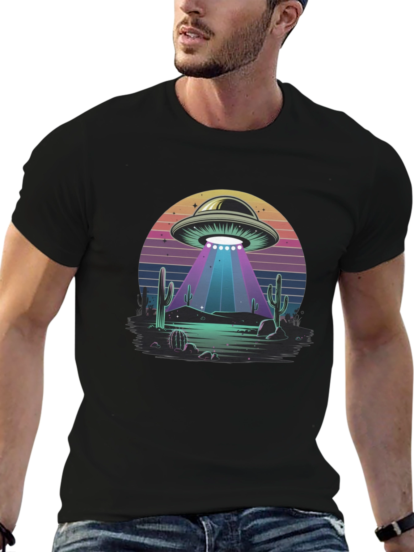 Retro UFO Desert T-Shirt