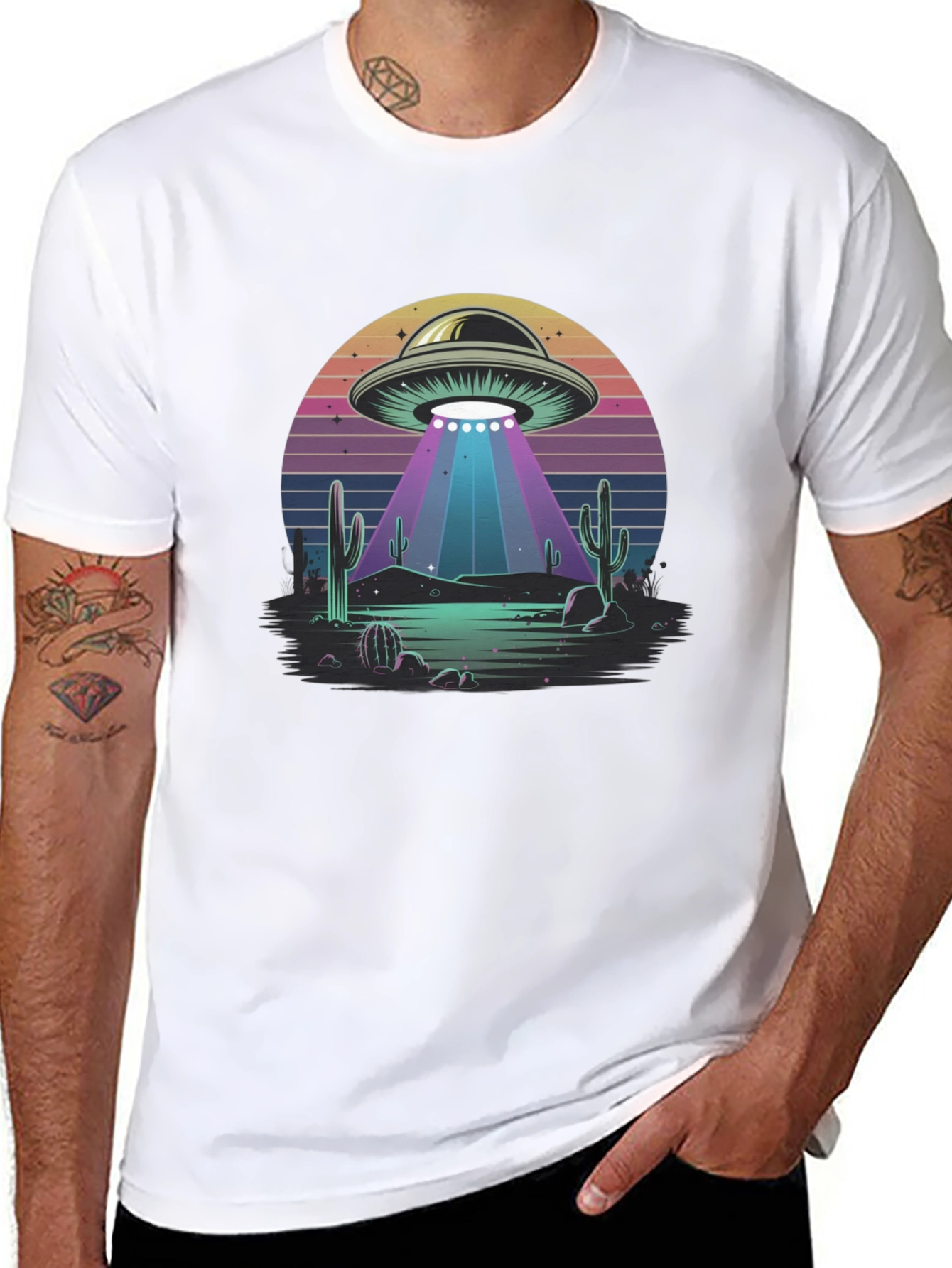 Retro UFO Desert T-Shirt