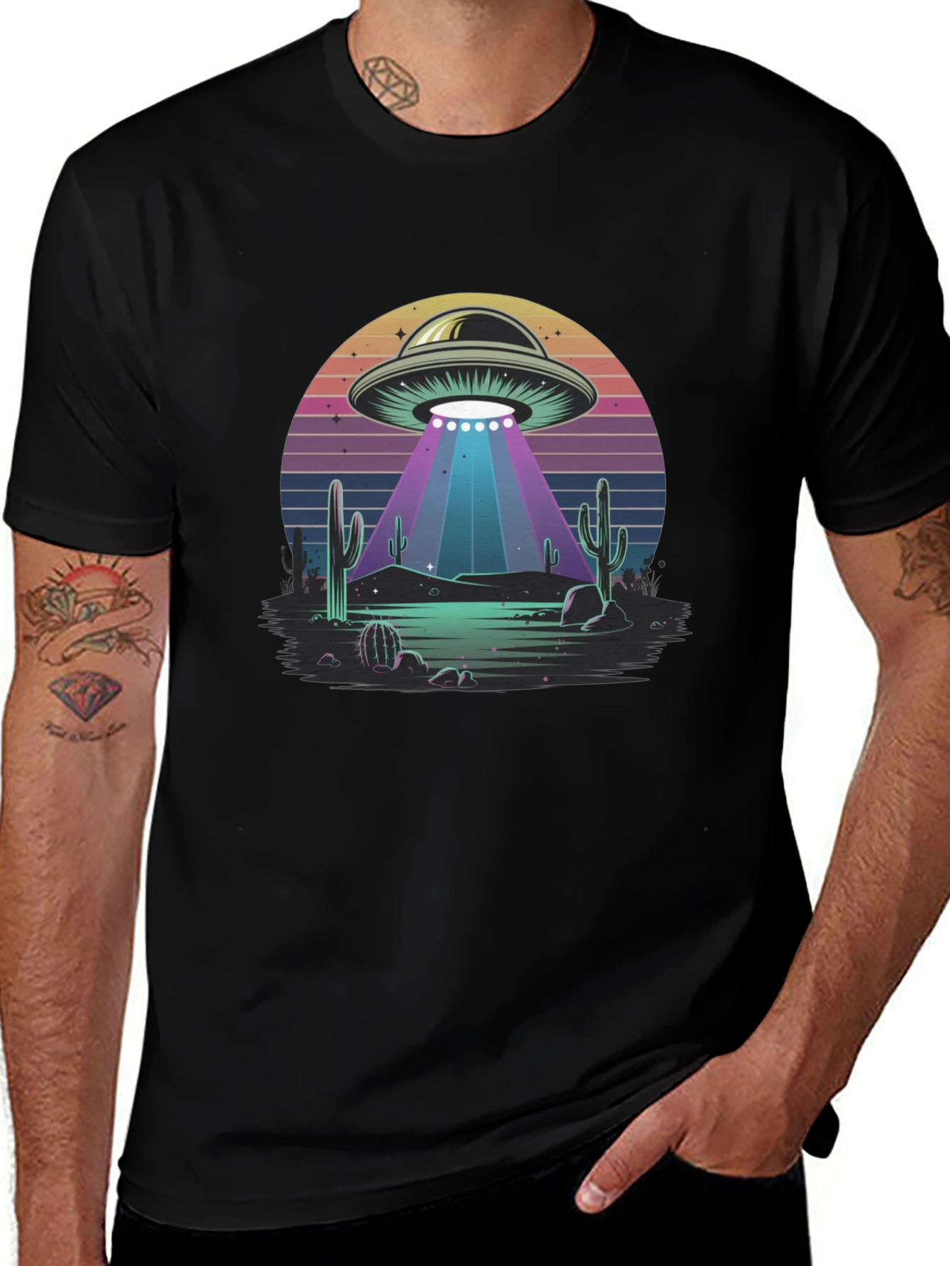 Retro UFO Desert T-Shirt