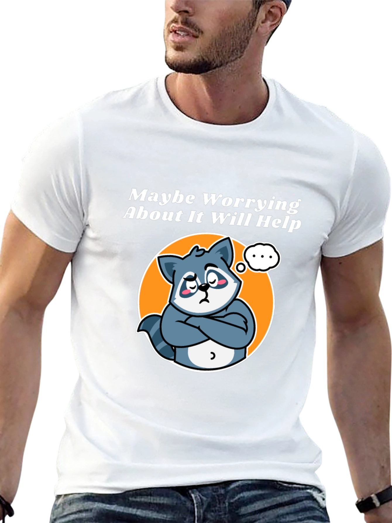 Funny Worrying Raccoon T-Shirt