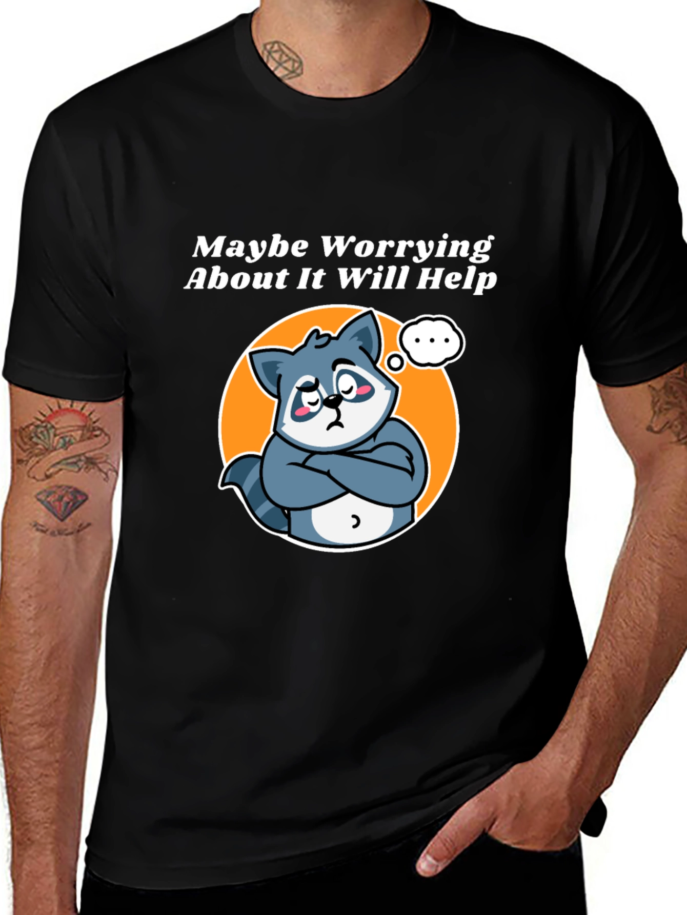 Funny Worrying Raccoon T-Shirt