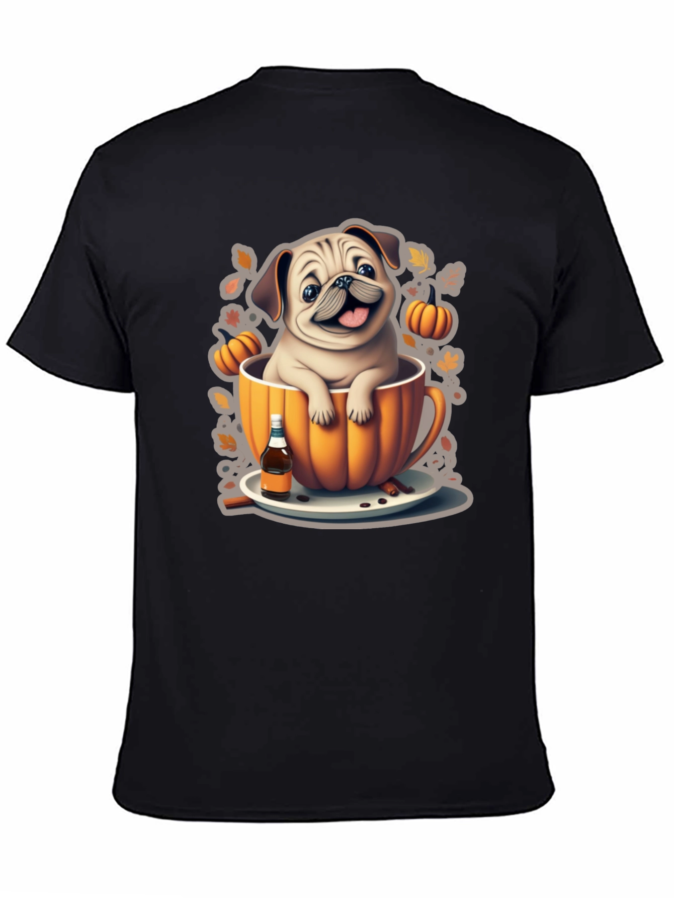 Pug in a Pumpkin Mug T-Shirt