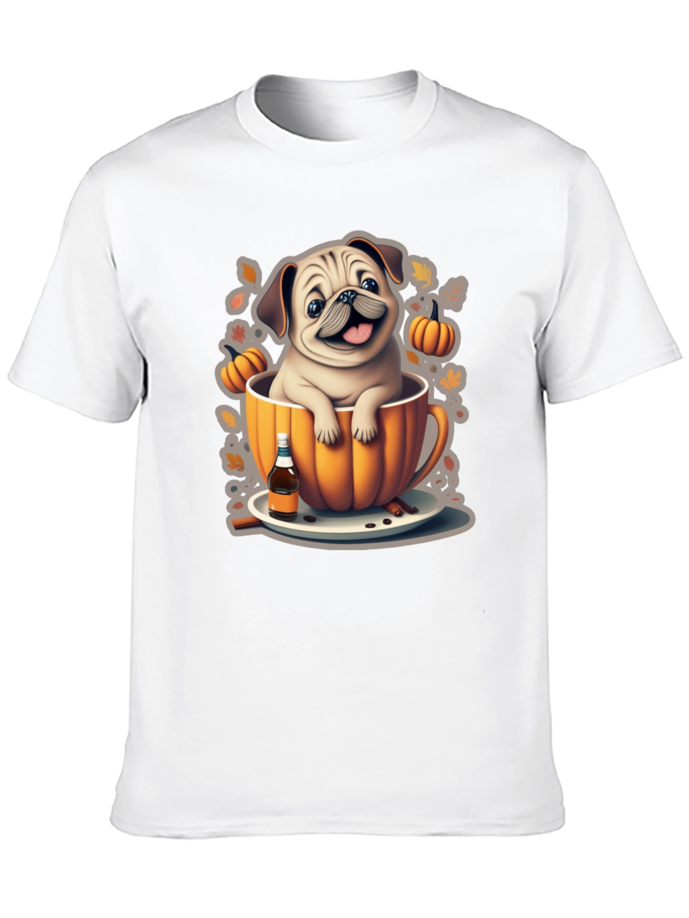 Pug in a Pumpkin Mug T-Shirt