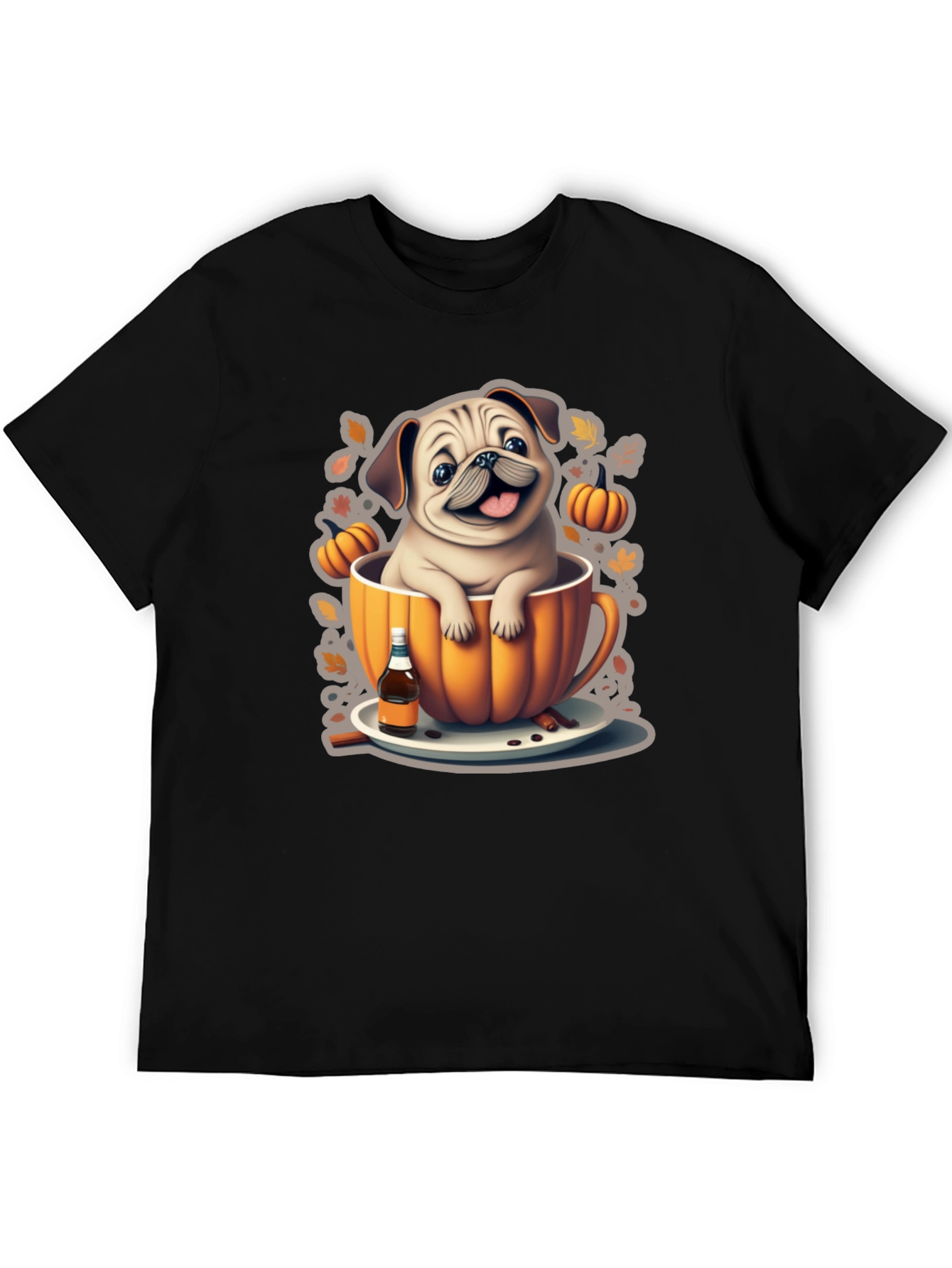 Pug in a Pumpkin Mug T-Shirt