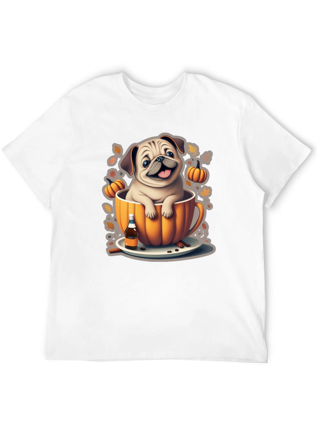 Pug in a Pumpkin Mug T-Shirt