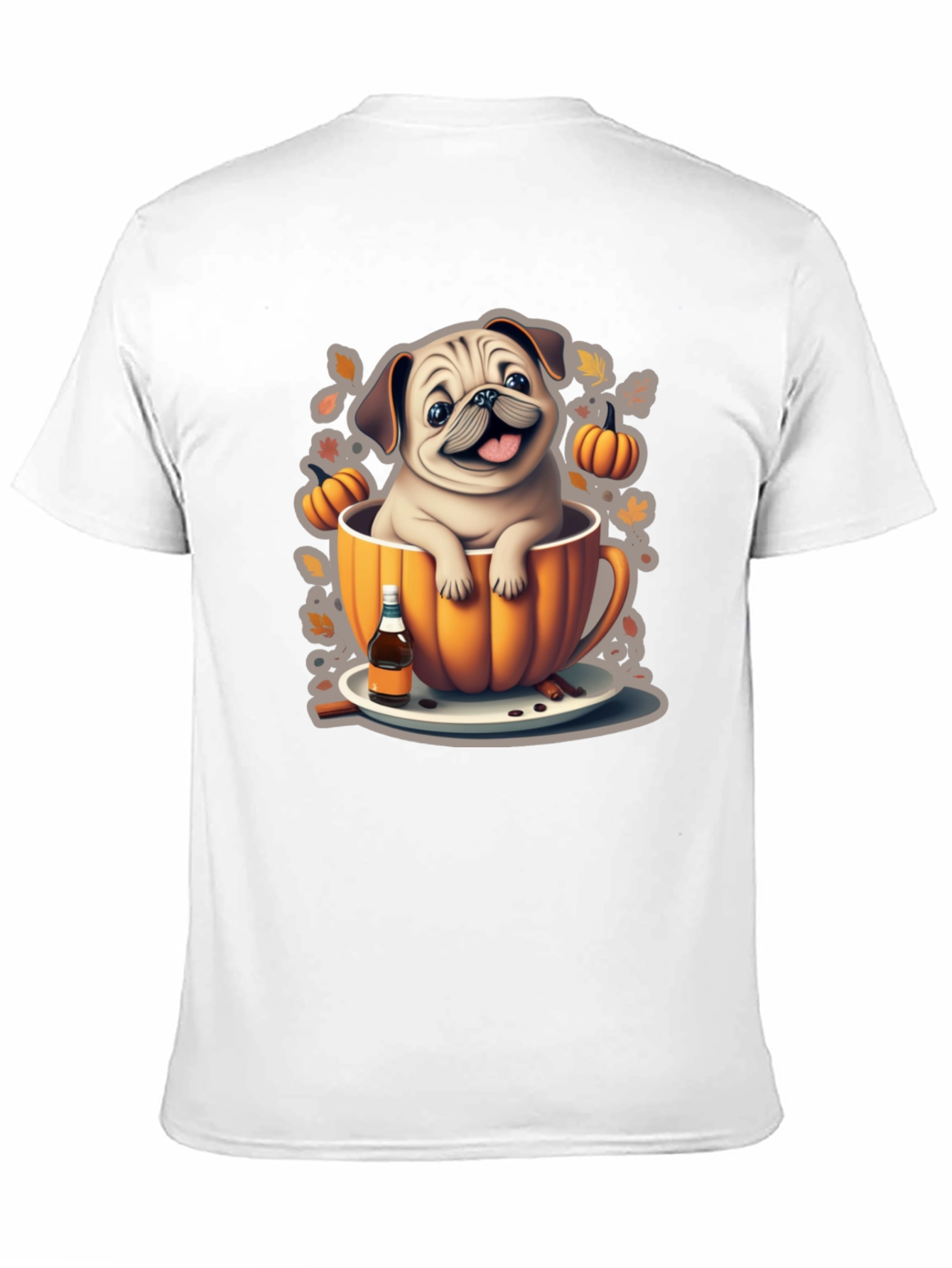 Pug in a Pumpkin Mug T-Shirt