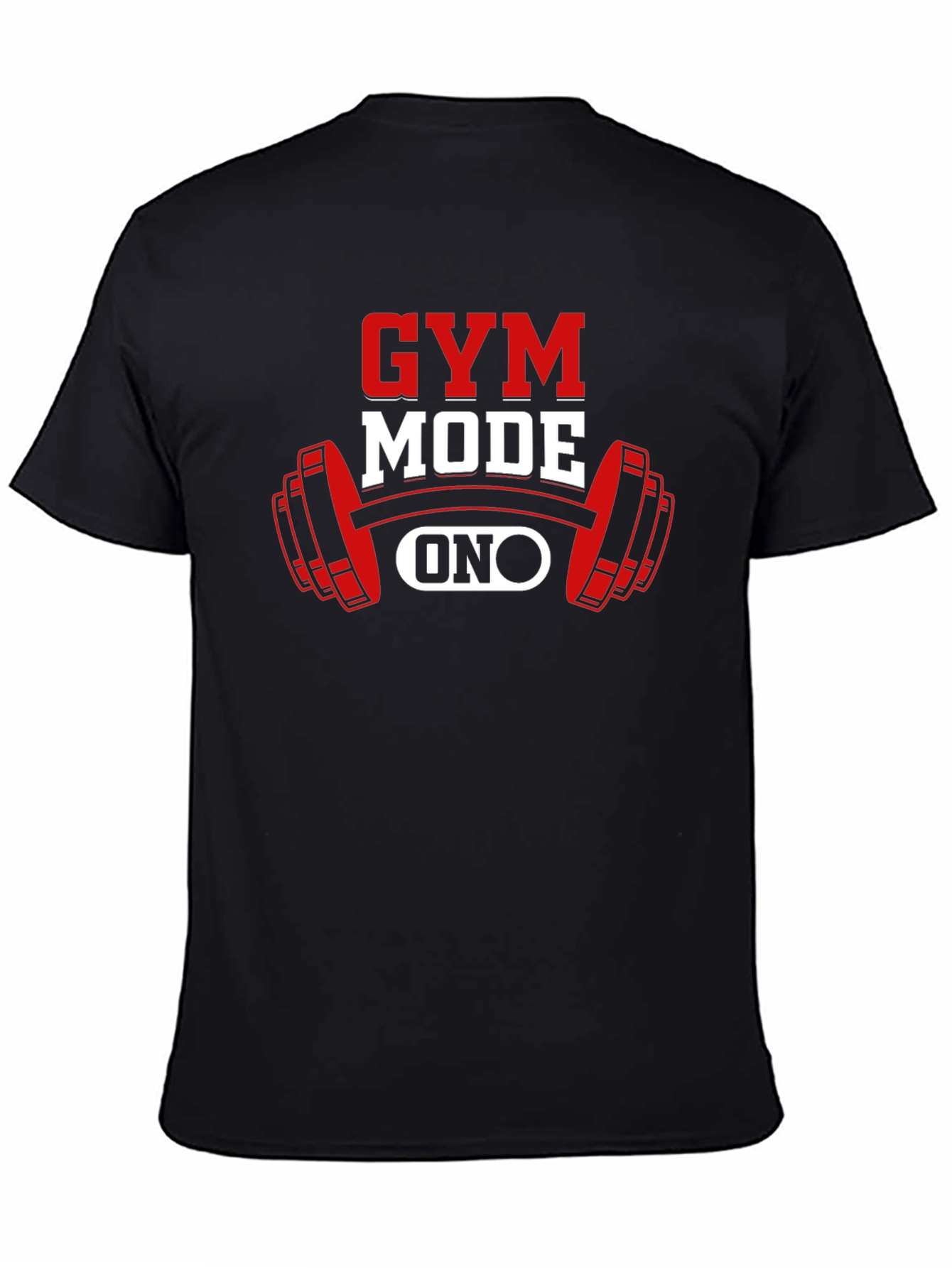 Gym Mode On T-Shirt - Black Fitness Apparel