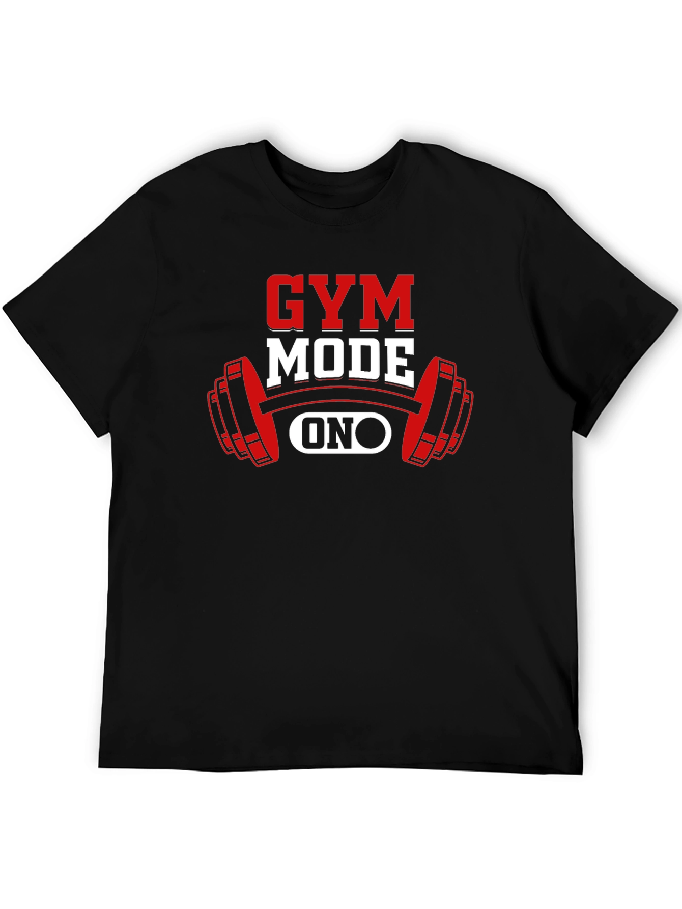 Gym Mode On T-Shirt - Black Fitness Apparel
