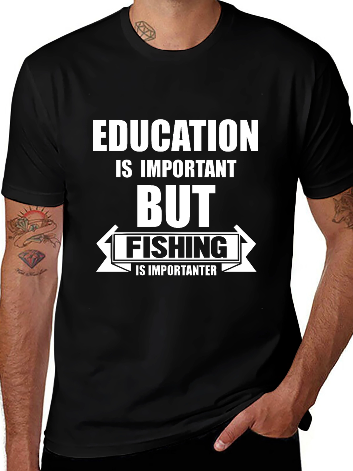 Funny Fishing T-Shirt: Education is Important