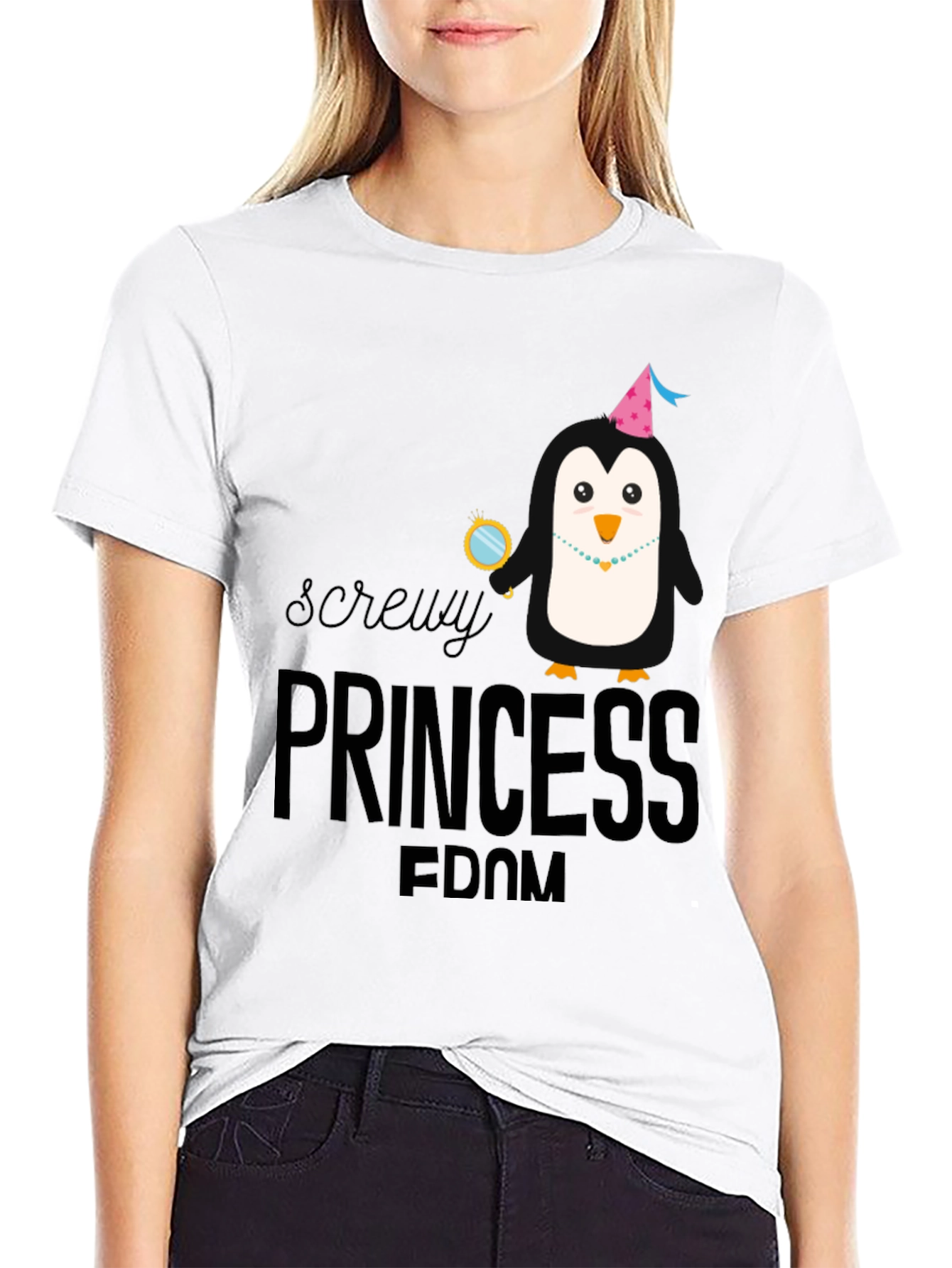 Screw Princessdom Penguin Tee - Fun & Edgy Fashion