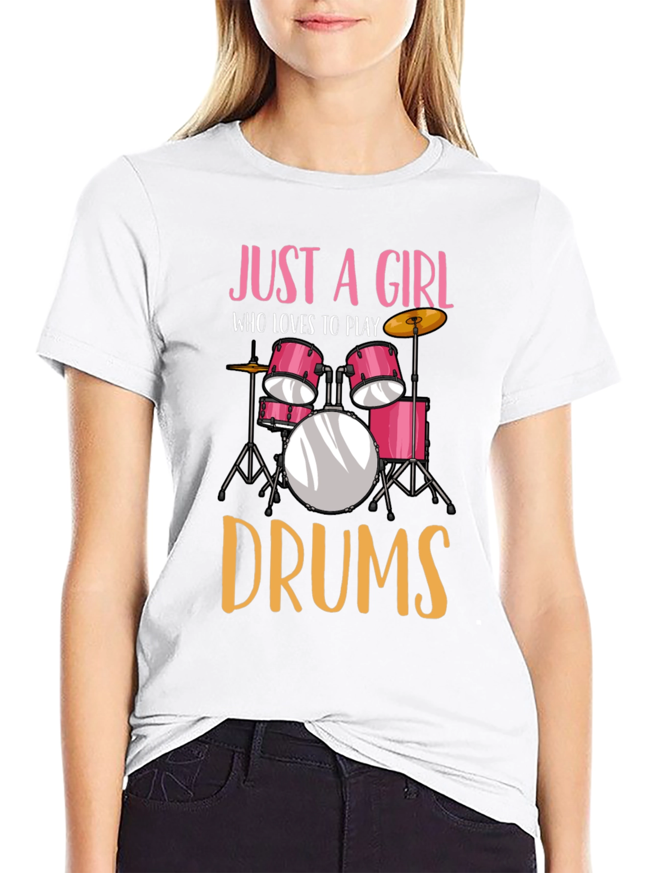 Just a Girl Who Loves to Play Drums T-Shirt