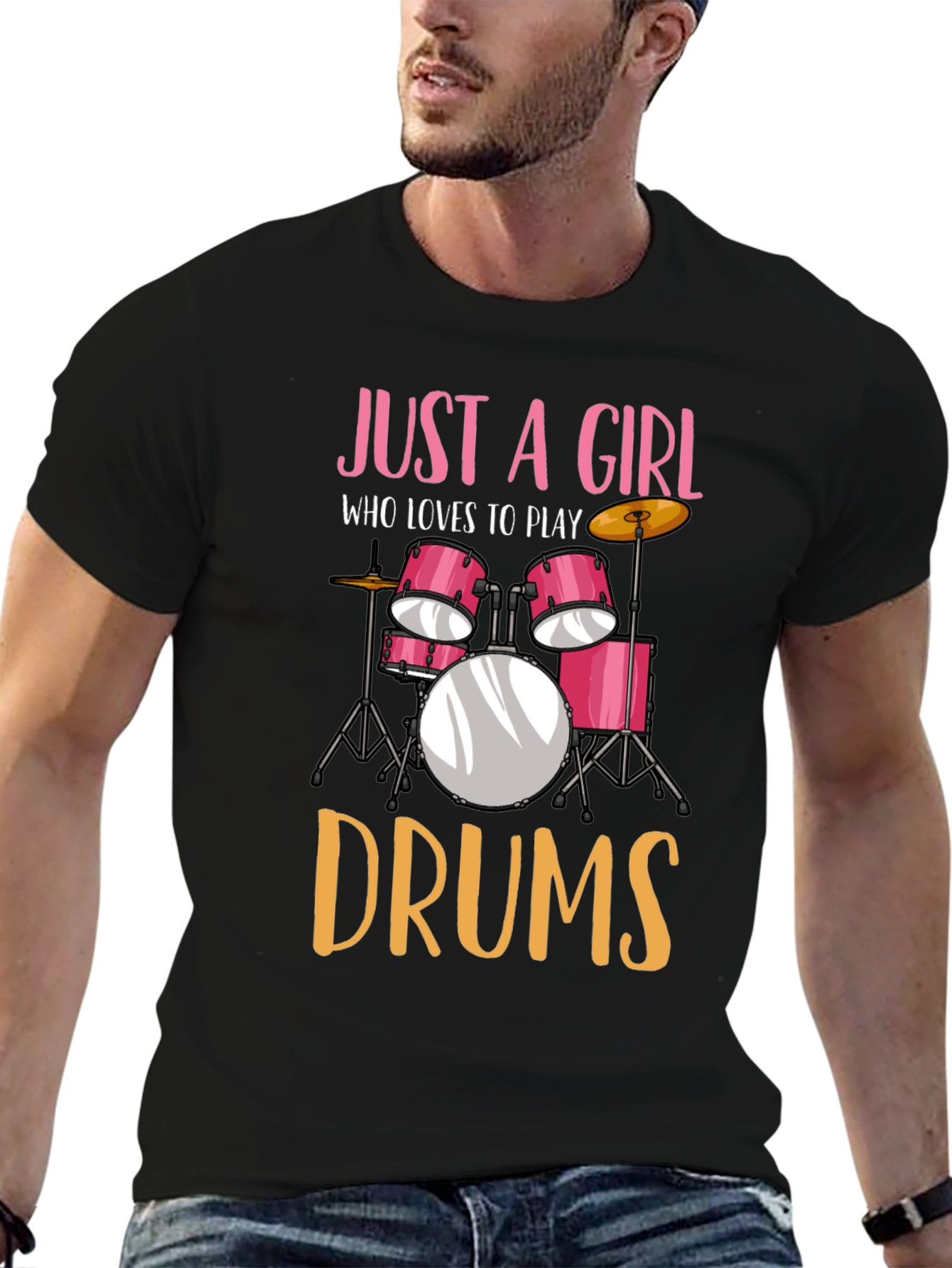 Just a Girl Who Loves to Play Drums T-Shirt