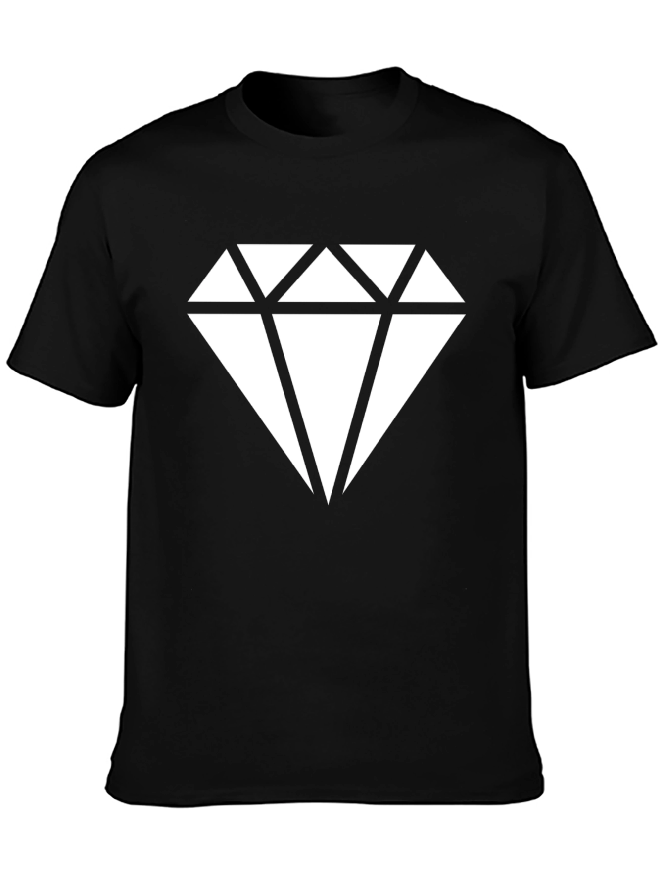 Diamond Graphic Black T-Shirt - Stylish Casual Wear