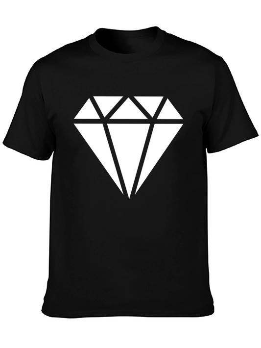 Diamond Graphic Black T-Shirt - Stylish Casual Wear