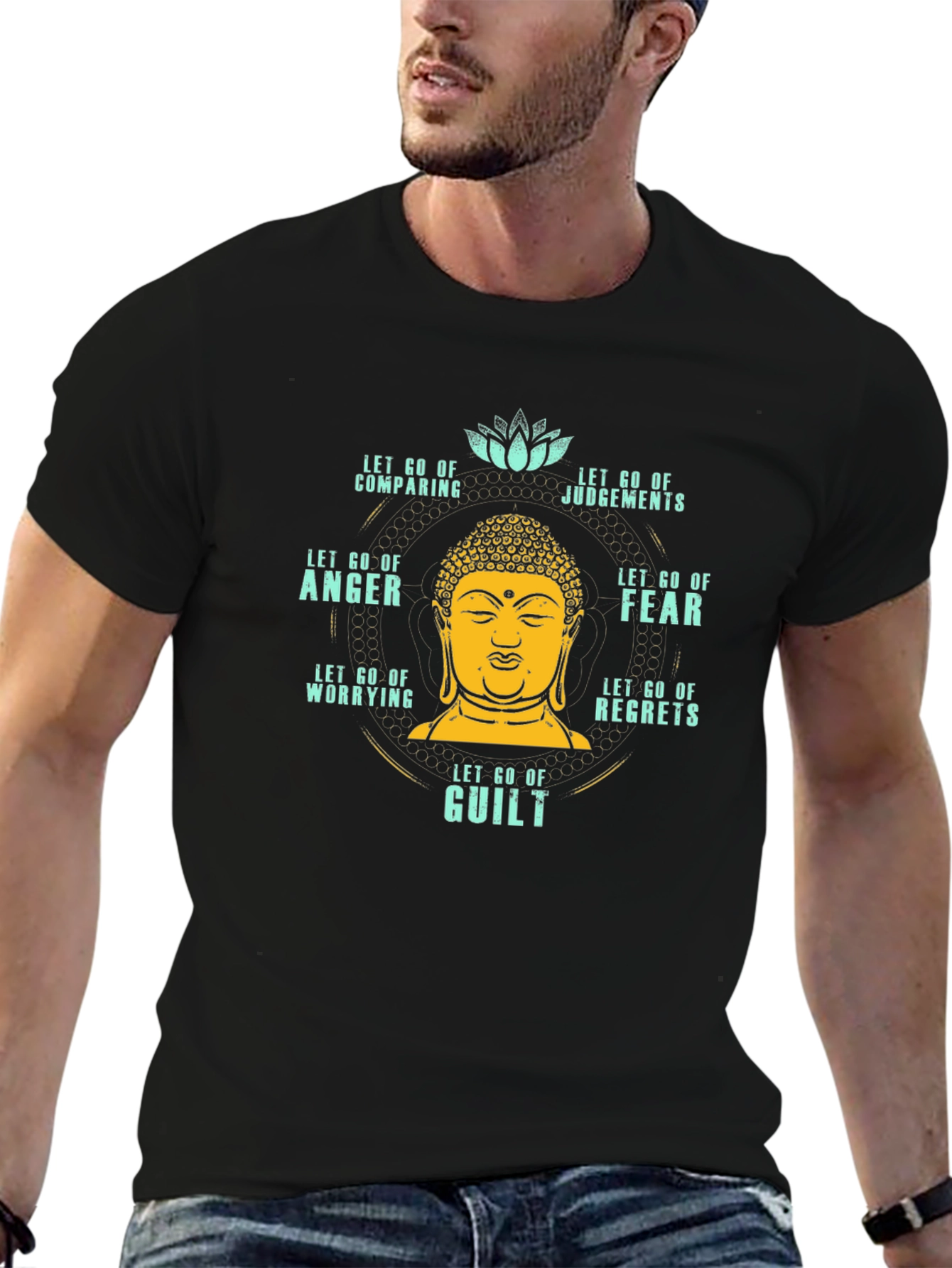 Buddha Let Go Graphic Tee - Spiritual T-Shirt