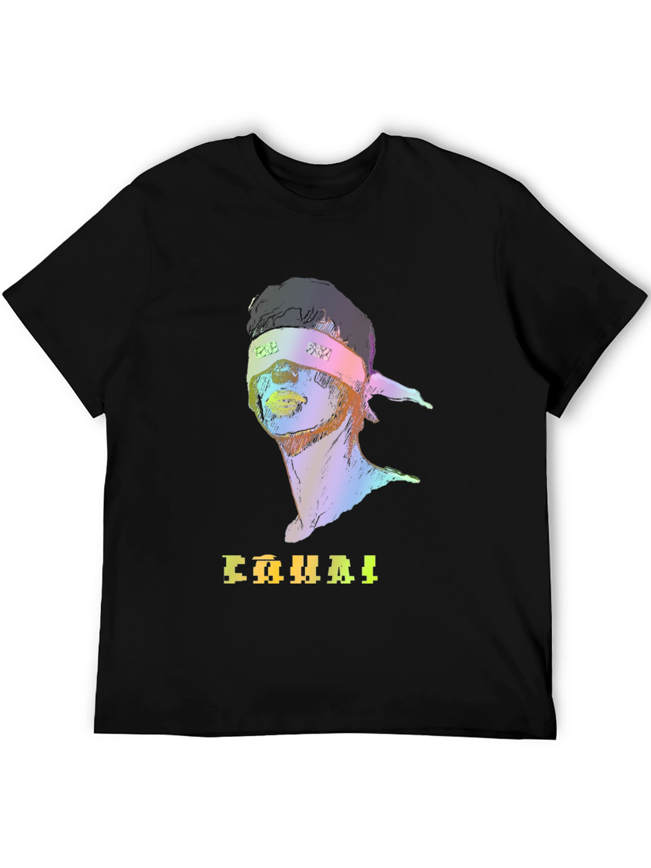 Rainbow Graphic T-Shirt with Headband Design