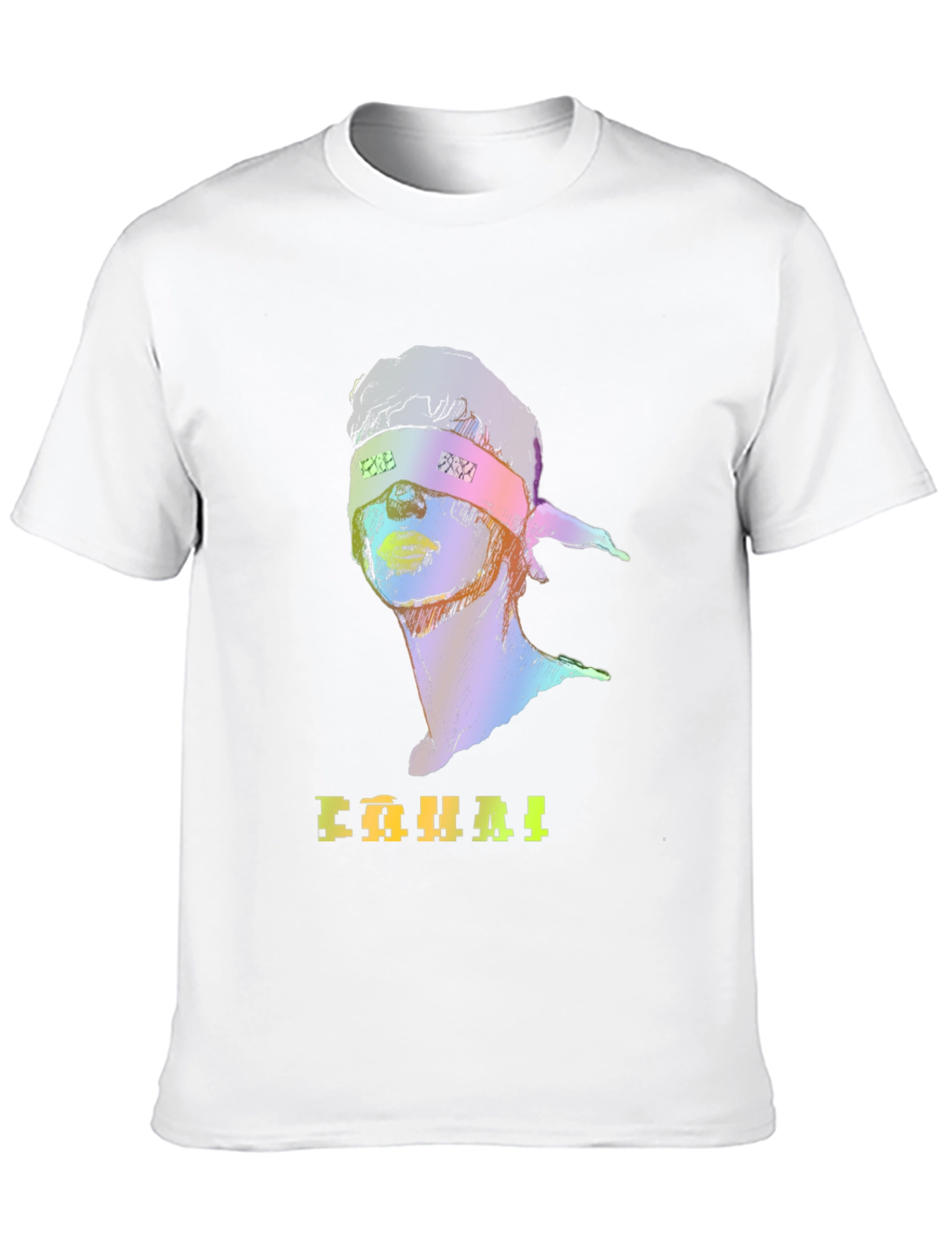 Rainbow Graphic T-Shirt with Headband Design