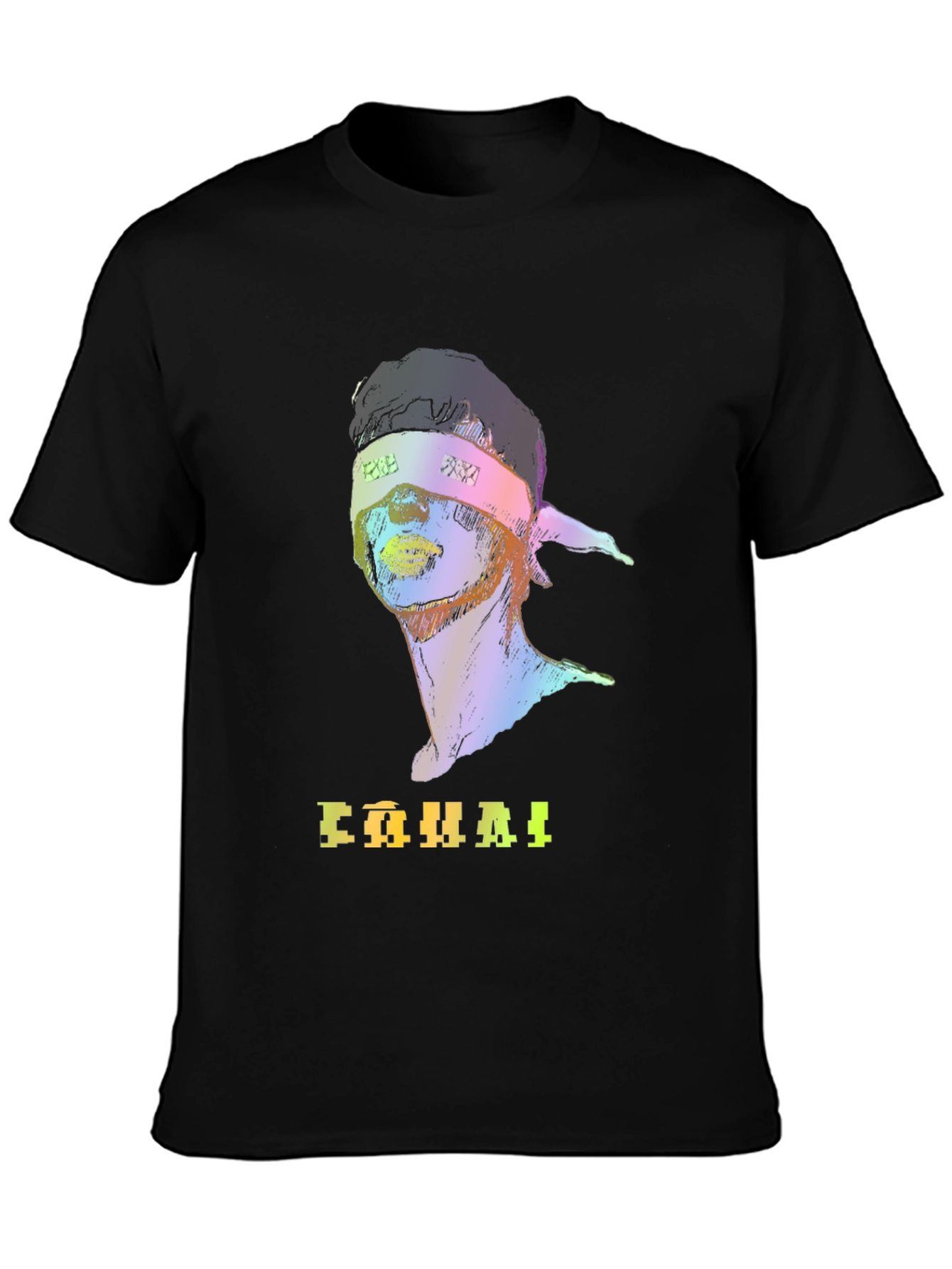 Rainbow Graphic T-Shirt with Headband Design