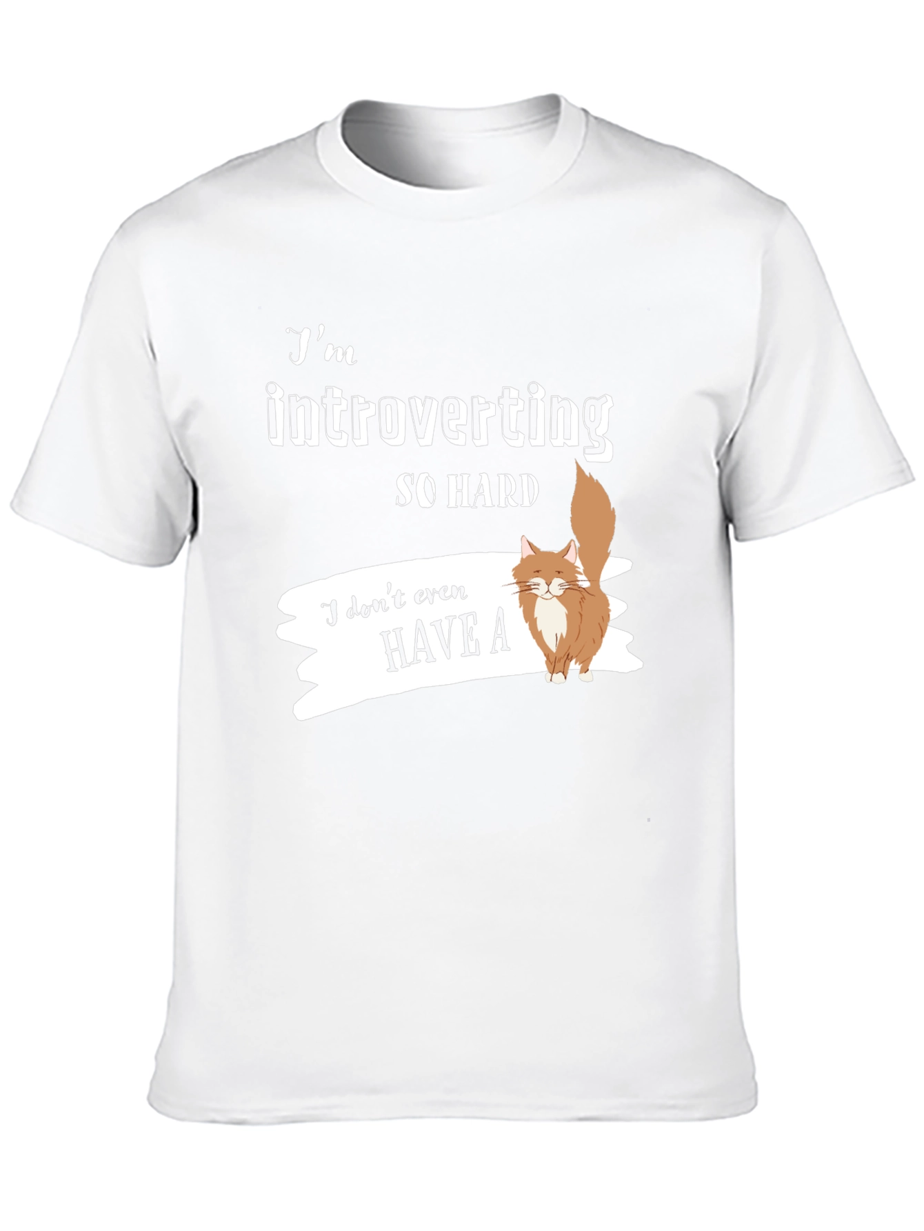 Introverting So Hard T-Shirt with Cat Graphic