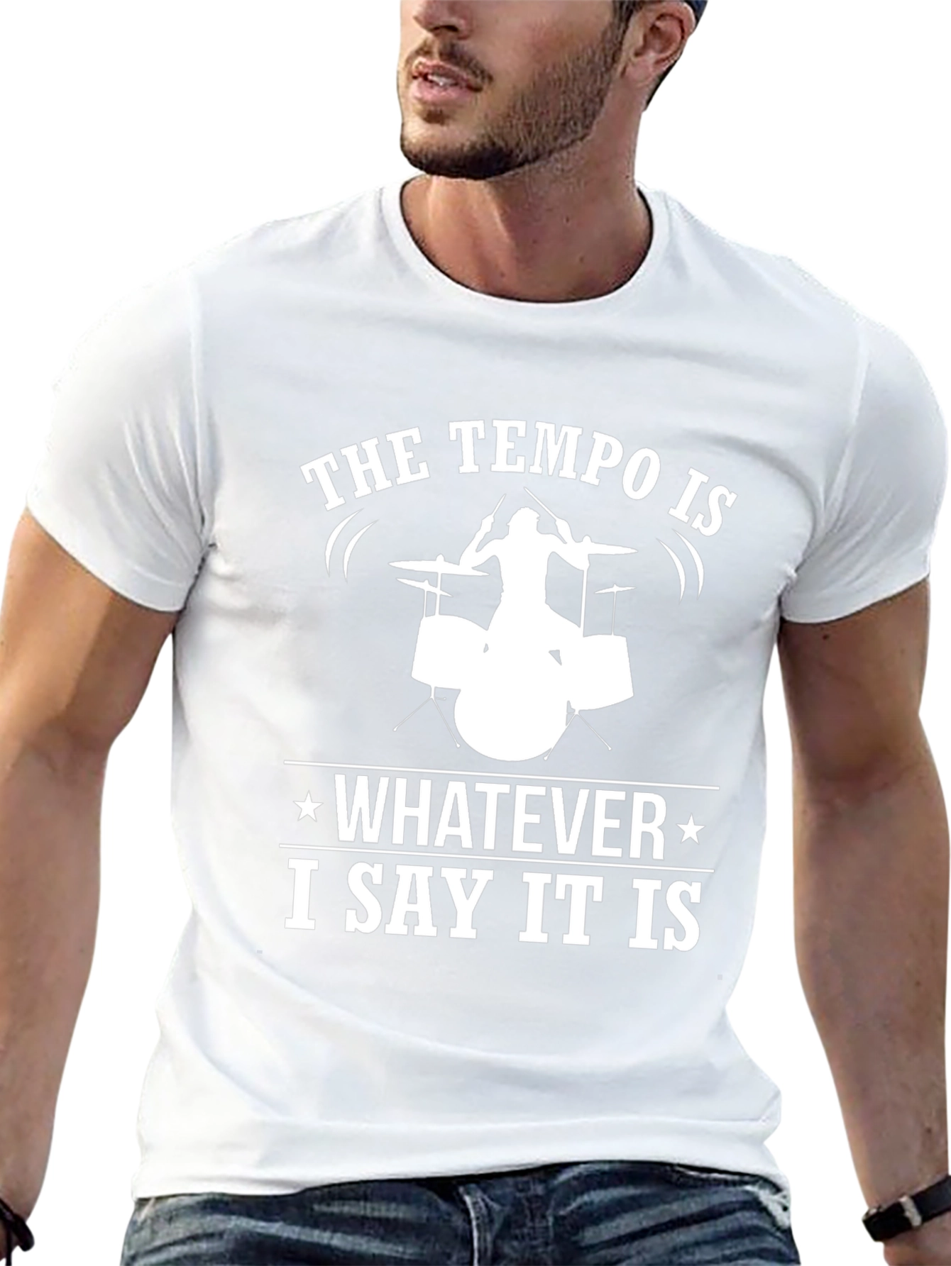 Tempo Drummer T-Shirt - Funny Musician Tee